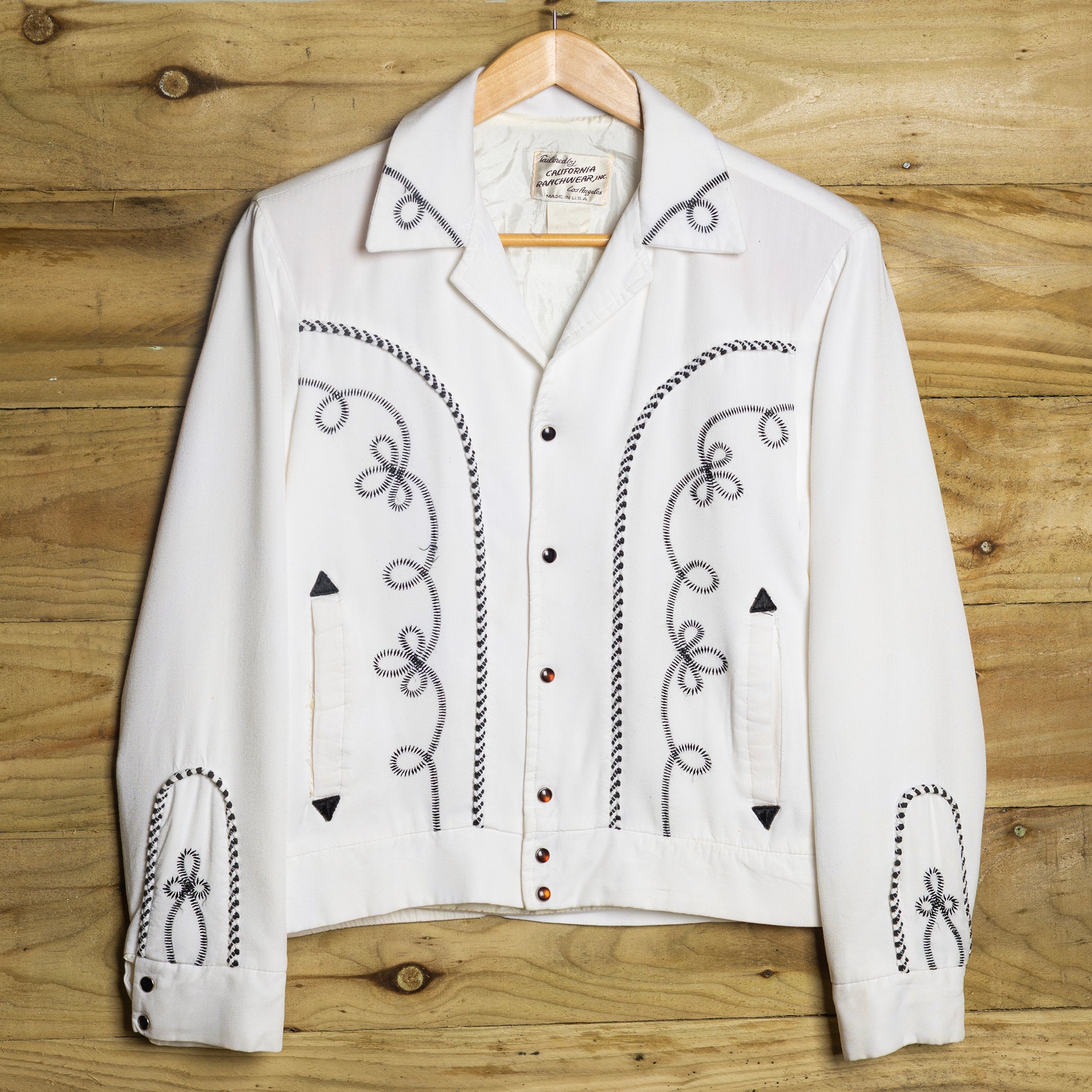 1950s Vintage California Ranchwear Cream Boloero Jacket M – Rodeo