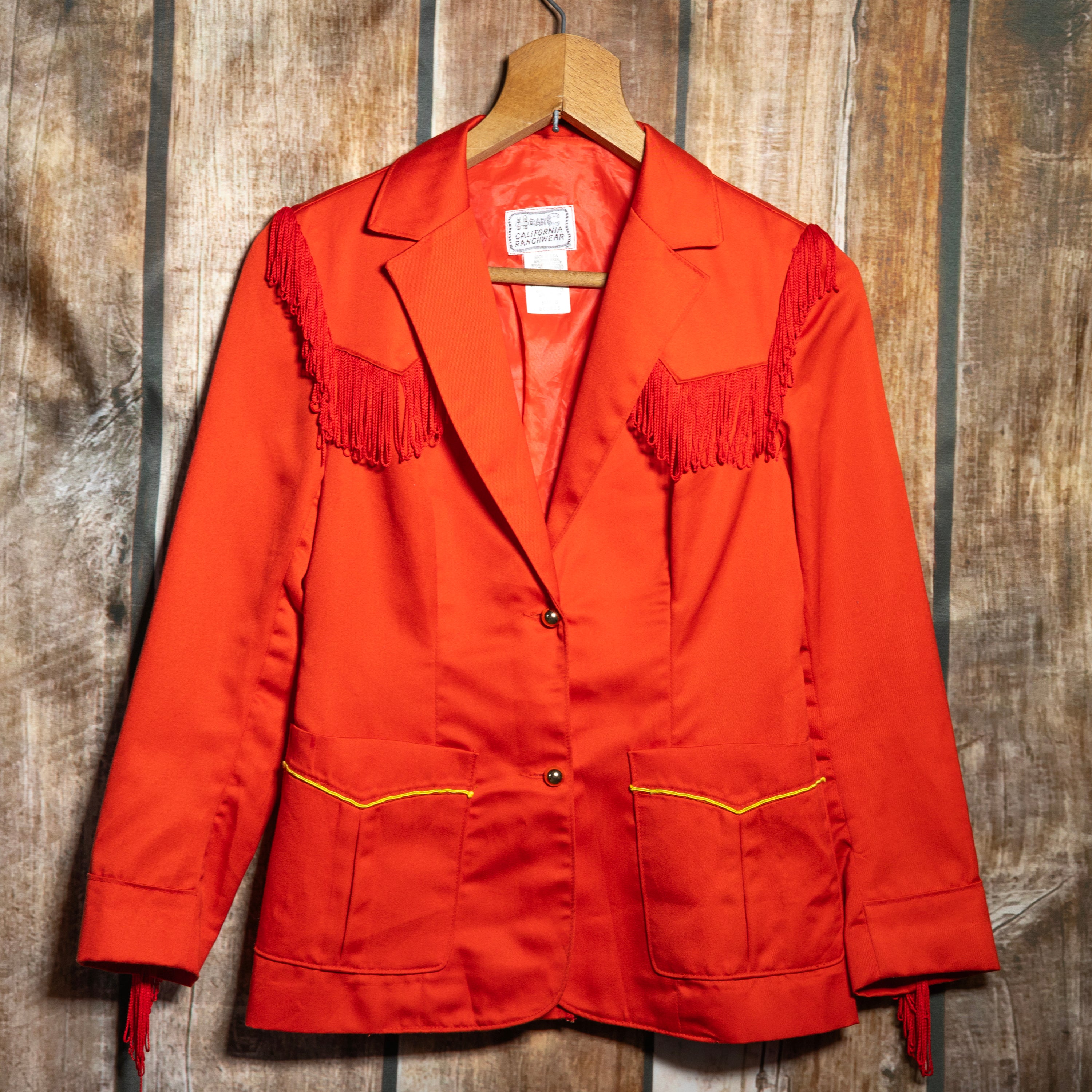 Vintage 1970s H Bar C Ranchwear Western Fringed Jacket S