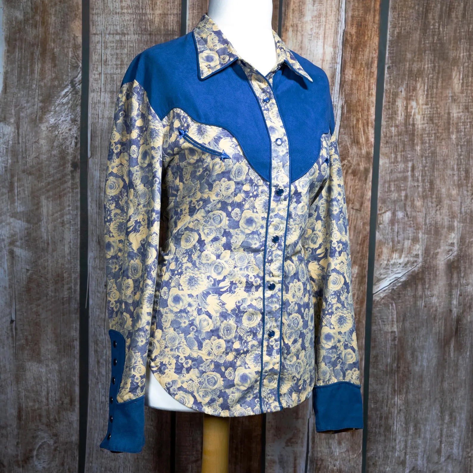 Vintage Scully Flower Print Western Shirt