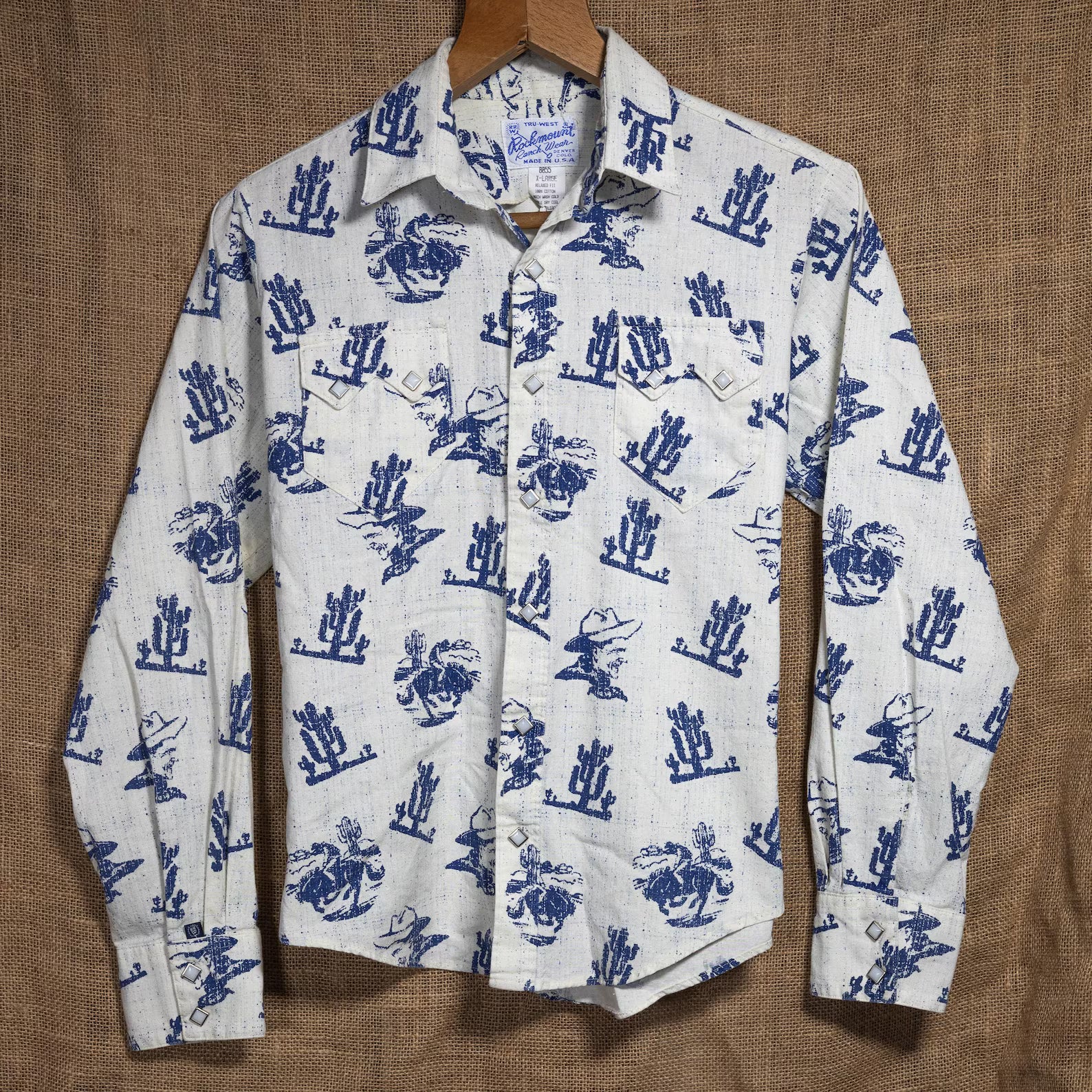 Vintage Rockmount Ranchwear Cowboy and Cactus Western Shirt