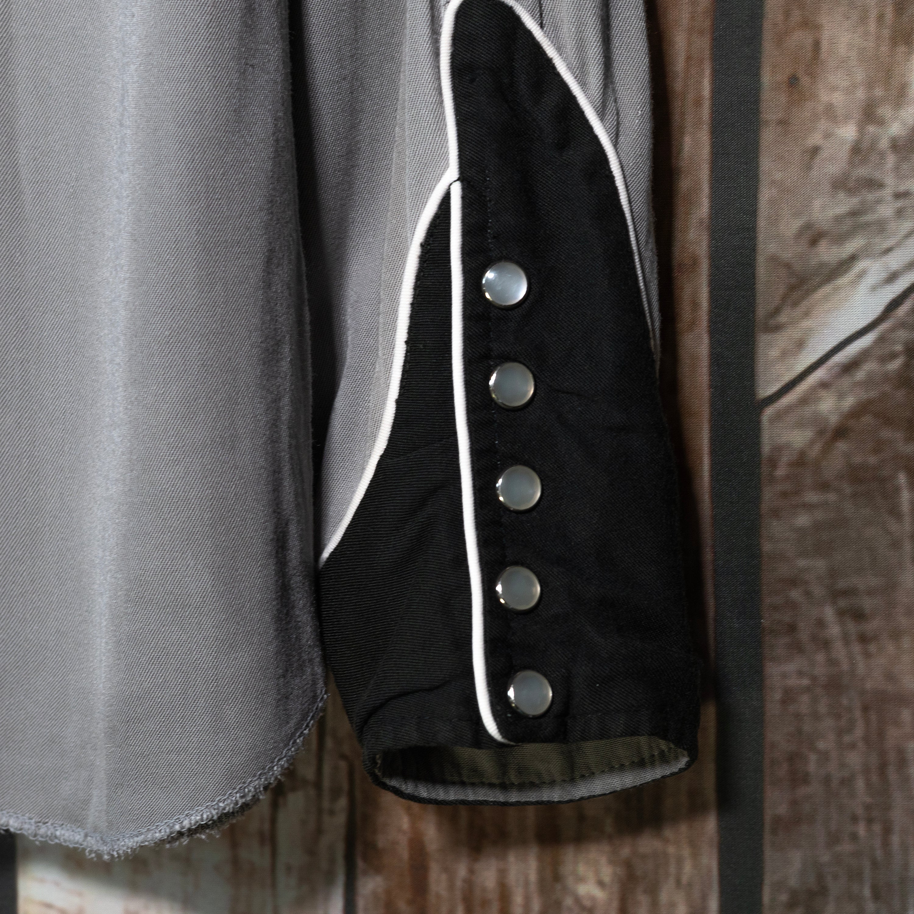 1950s Vintage H Bar C Ranchwear Grey Gabardine Western Shirt