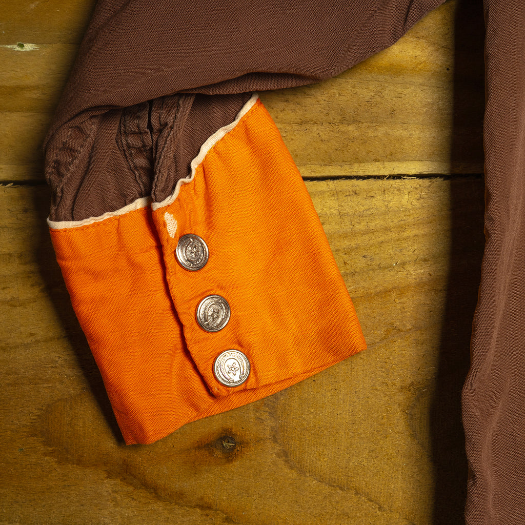 1950s Vintage Kids Western Embroidered Fringe Shirt S