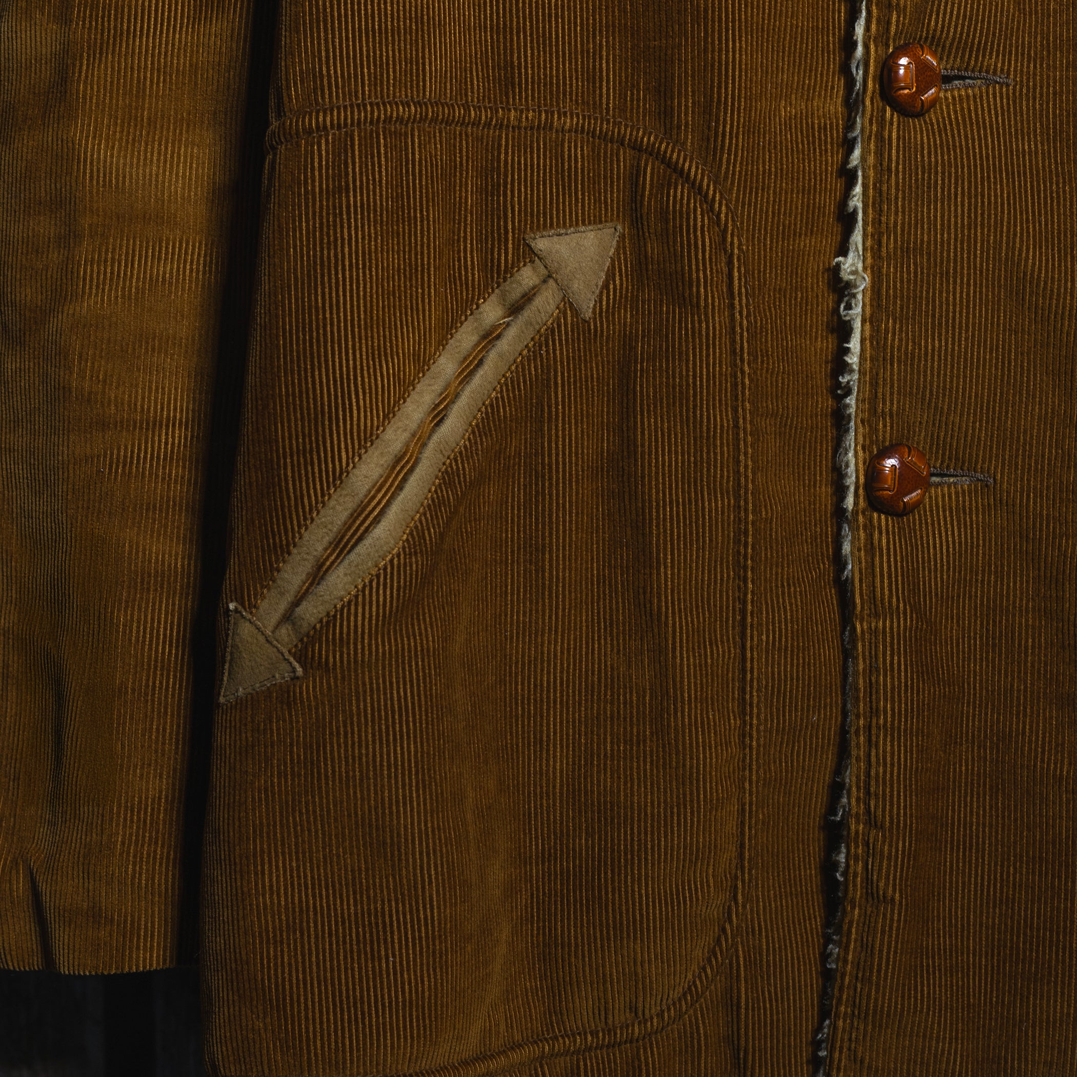 Vintage Americana Shanhouse 1970s Brown Corduroy and Sherpa Coat