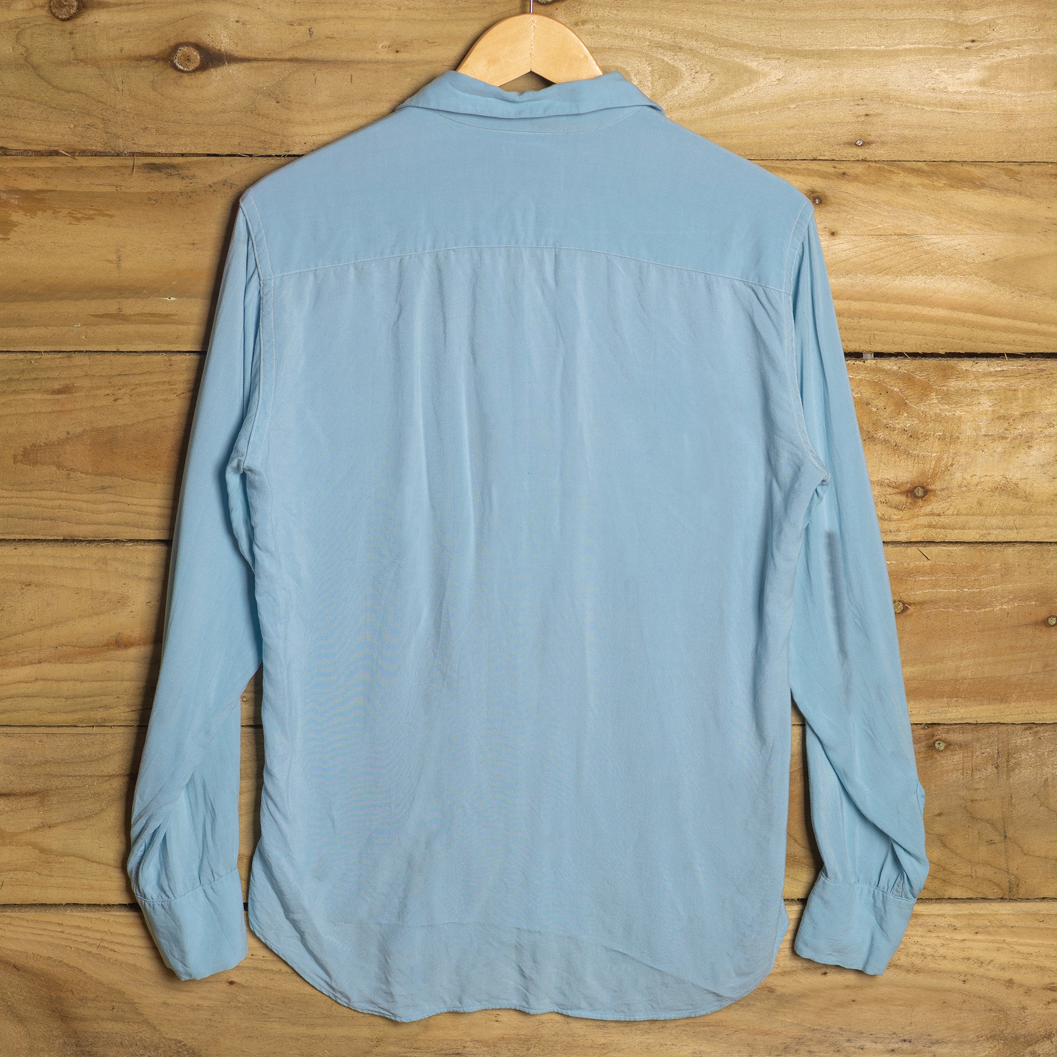 1950s Las Vegas Cowboy Joe Blue Embroidered Western Shirt - Pearl Snaps - Size M - Rare