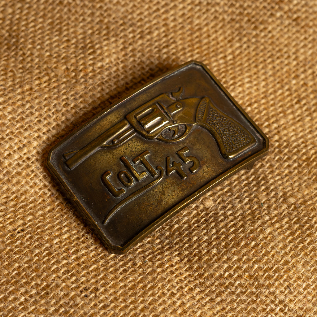Vintage Colt 45 Metal Belt Buckle