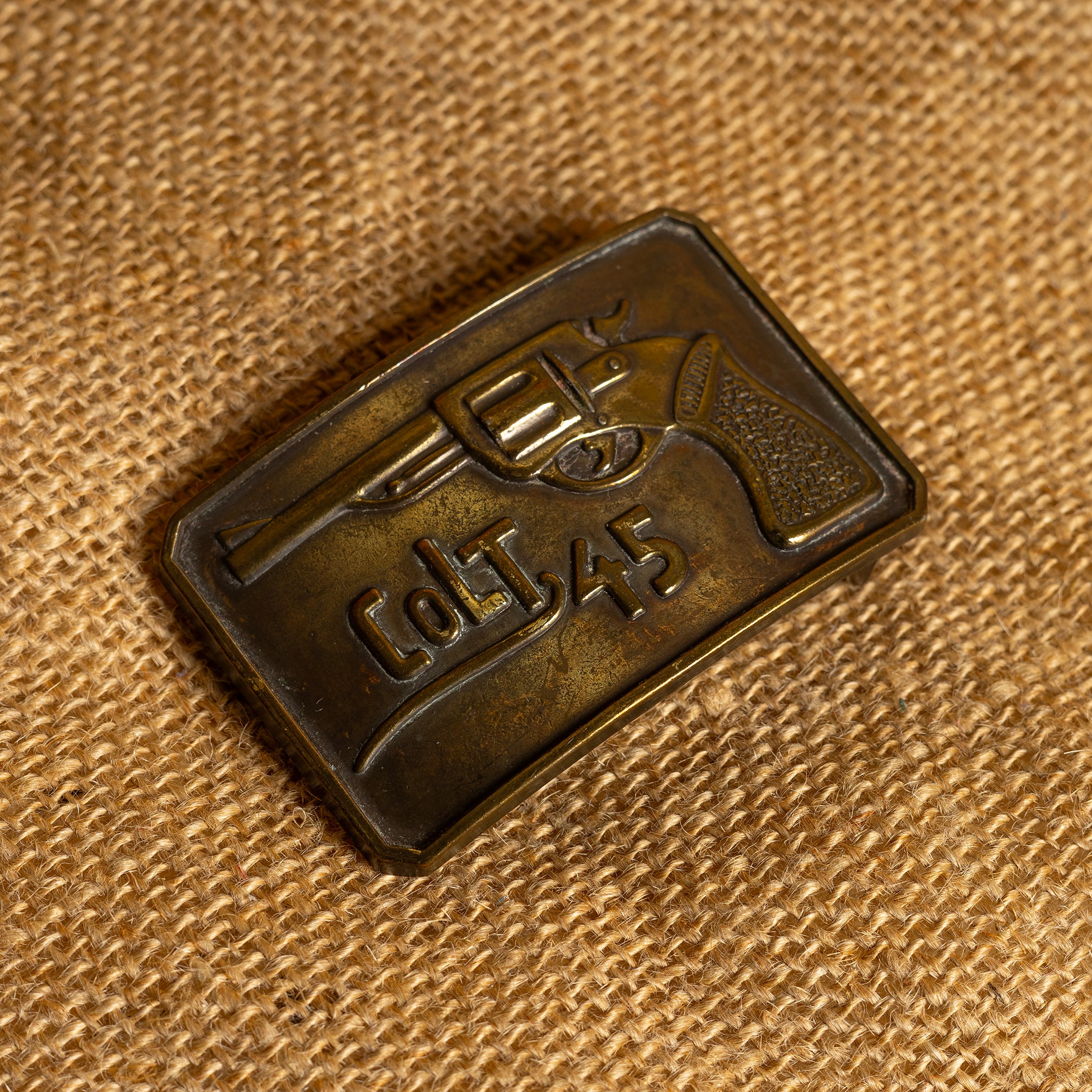 Vintage Colt 45 Metal Belt Buckle