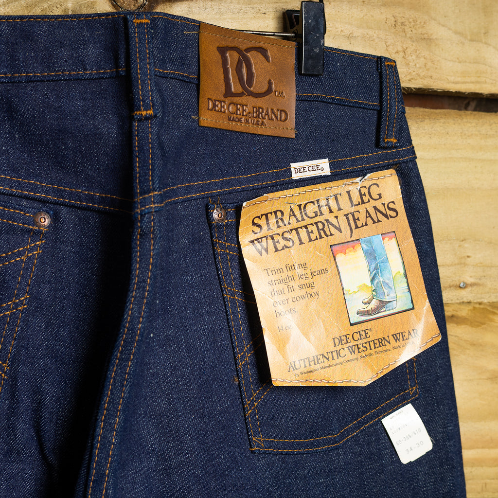 NWT Vintage Dee Cee Straight Leg Dark Wash Denim Jeans – 34 x 30