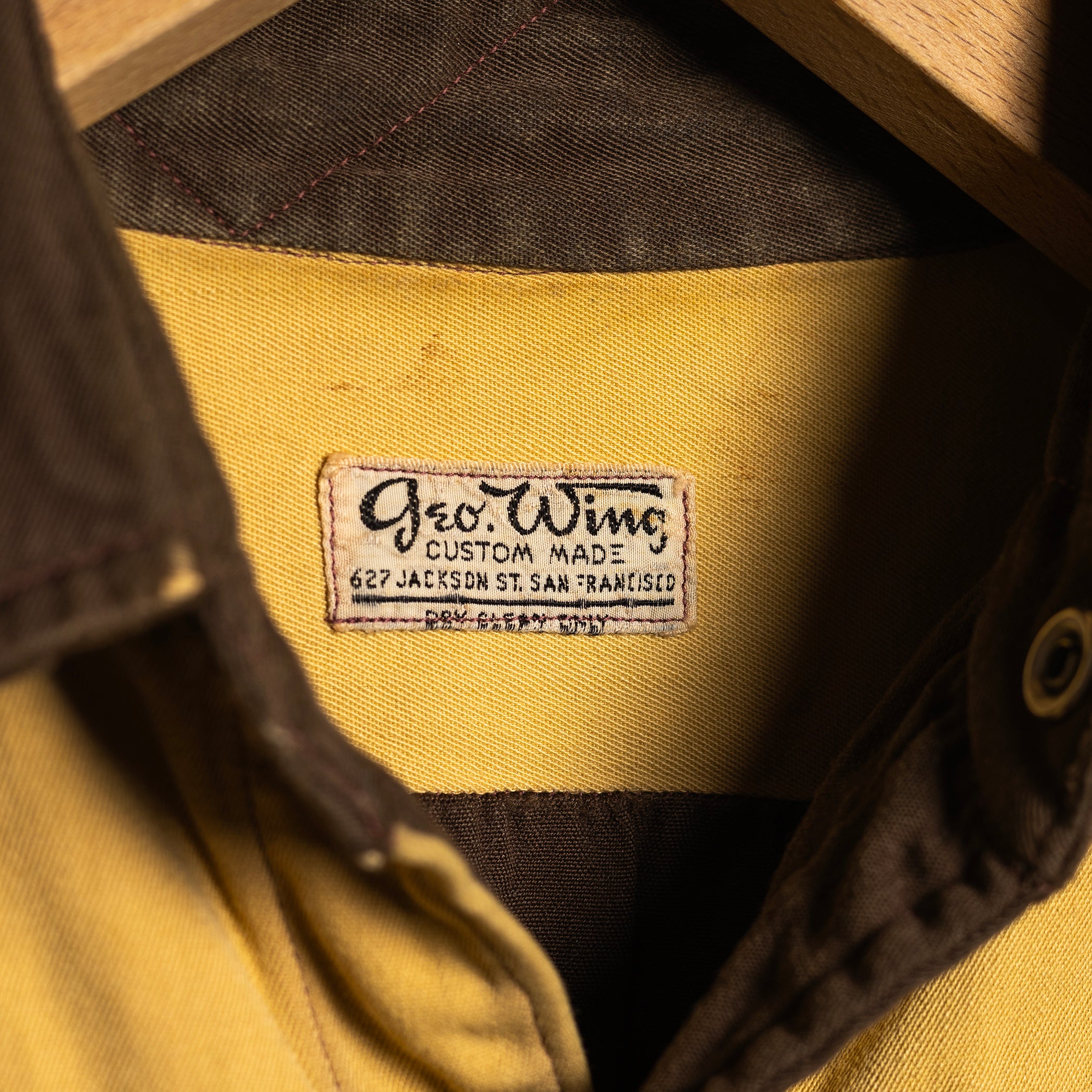 1950s Vintage Geo Wing Two-Tone Brown Western Shirt - Pearl Snaps & Smile Pockets - Size L