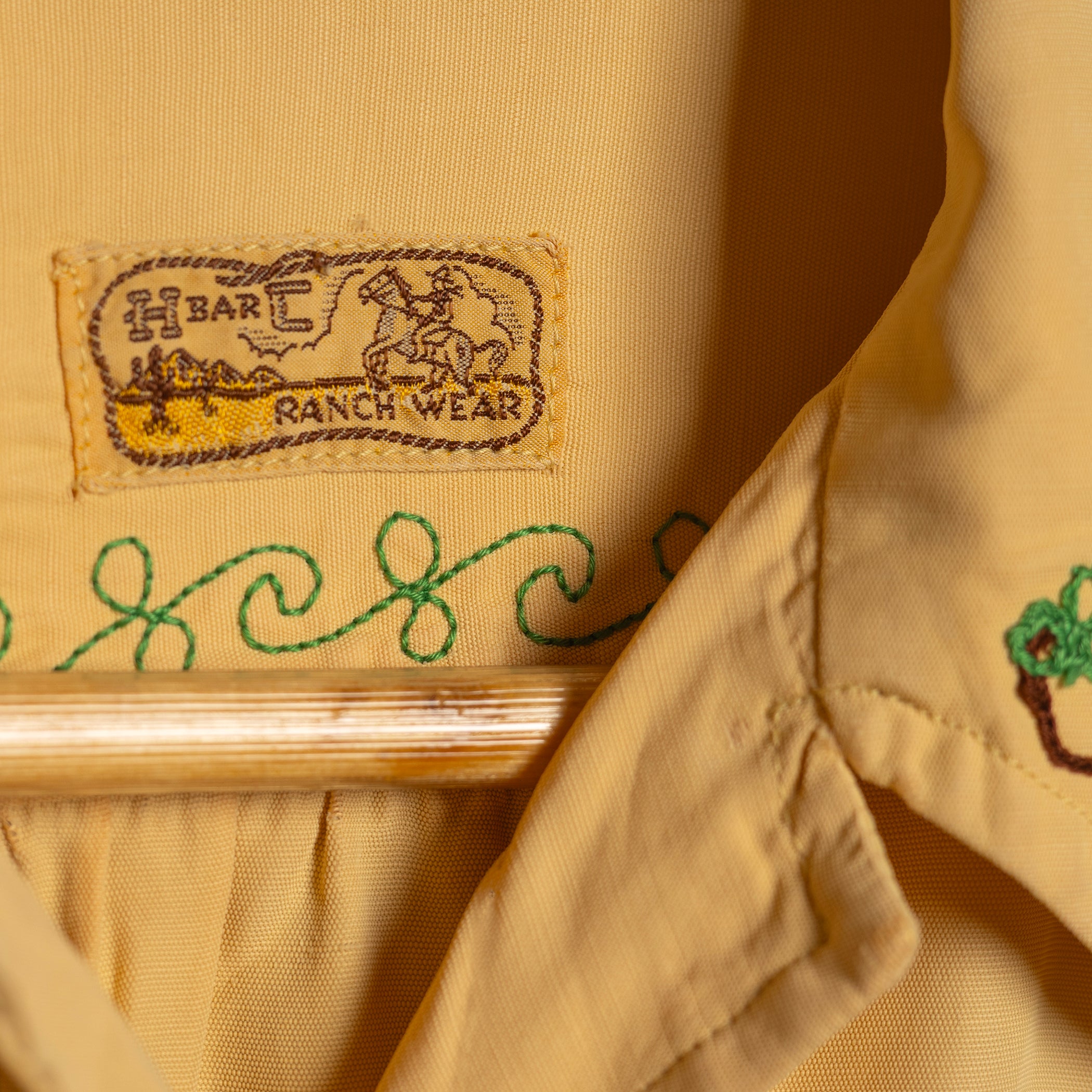 1940s H Bar C California Ranchwear Embroidered Western Shirt - Pearl Snaps - Size XS - Rare