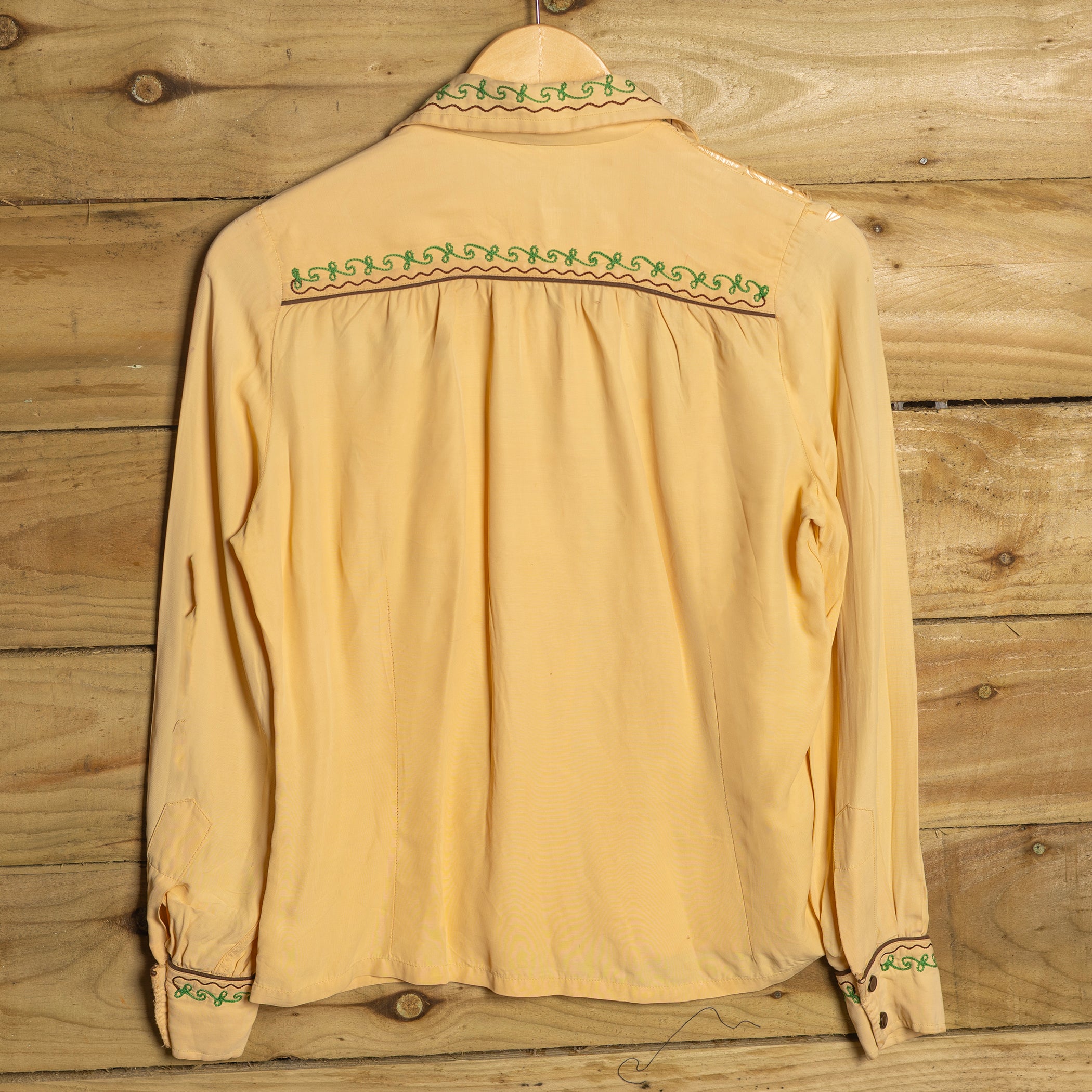 1940s H Bar C Western Shirt | Rare Embroidered Pearl Snaps – Rodeo