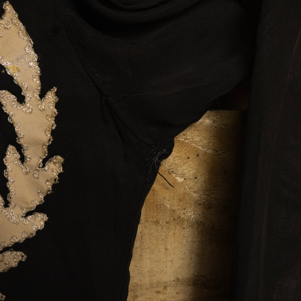 1950s H Bar C Black & White Embroidered Western Shirt Women's S