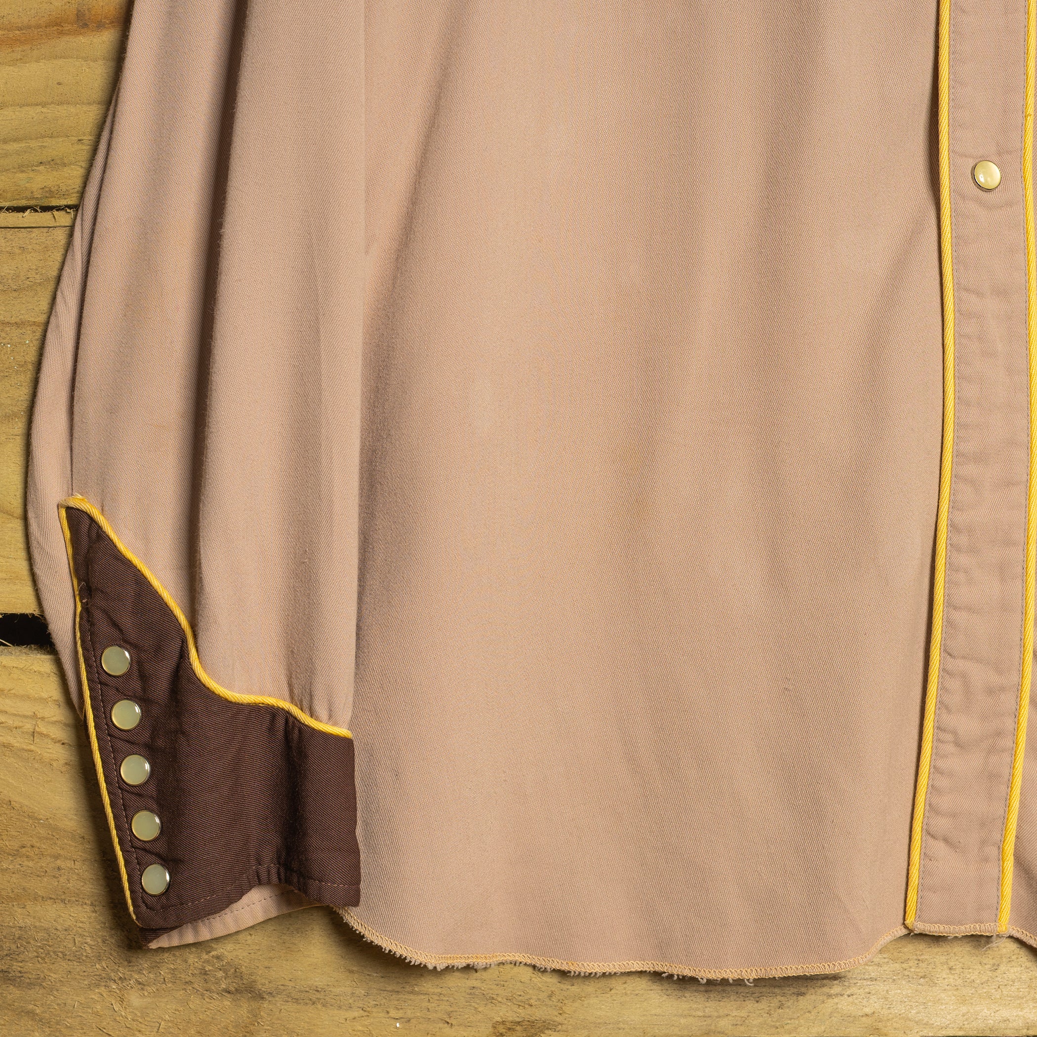 H Bar C California Ranchwear Embroidered Gabardine Pearl Snap Western Shirt – 1950s Vintage L