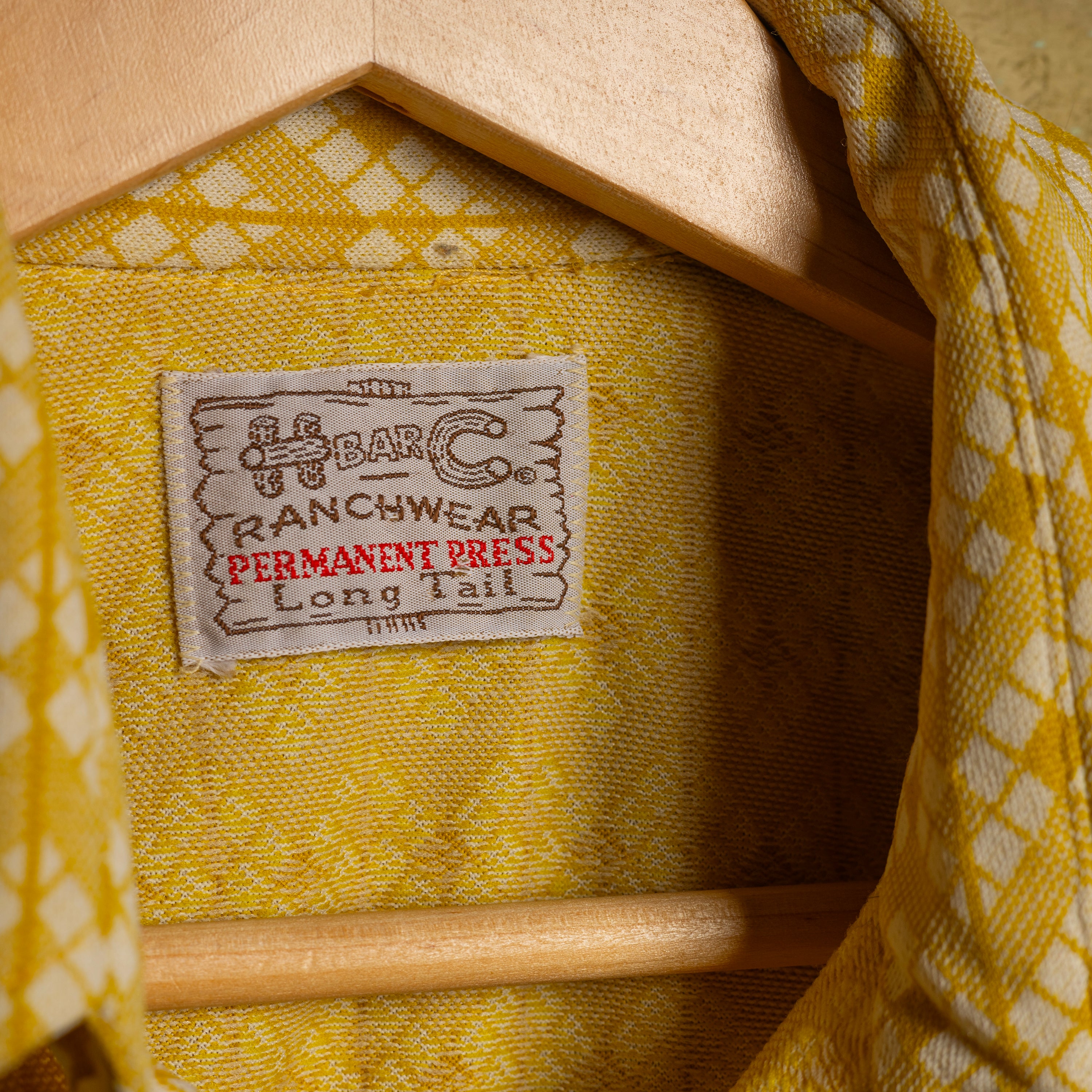 Vintage 1970s H Bar C California Ranchwear Mustard Yellow Pearl Snap Western Shirt — Women's S / 8-10