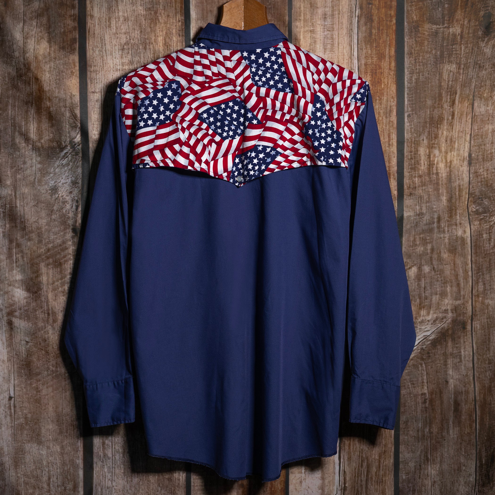 Vintage H Bar C California Ranchwear Stars and Stripes Western Shirt