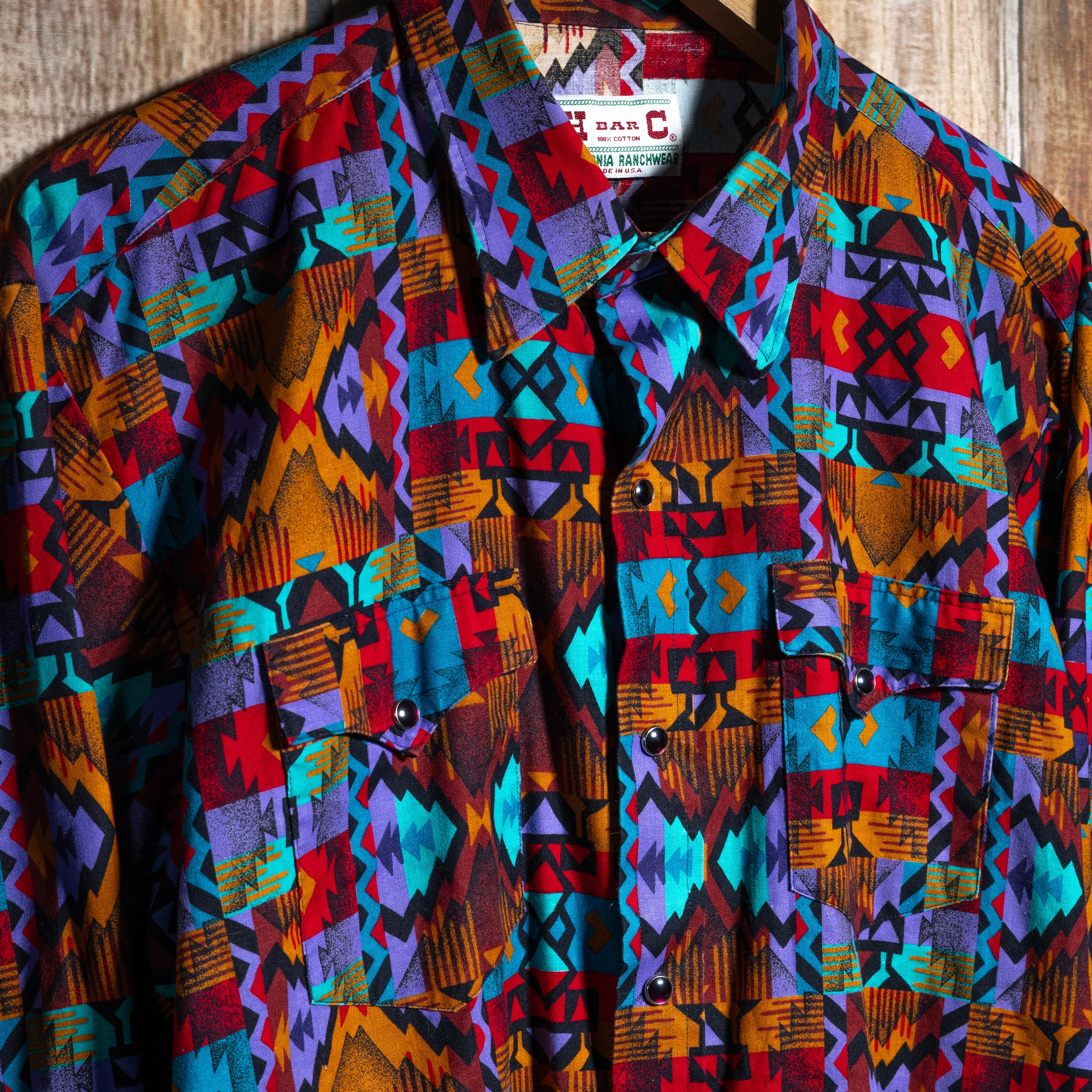 H Bar C California Ranchwear Multicoloured Printed Western Shirt XXL