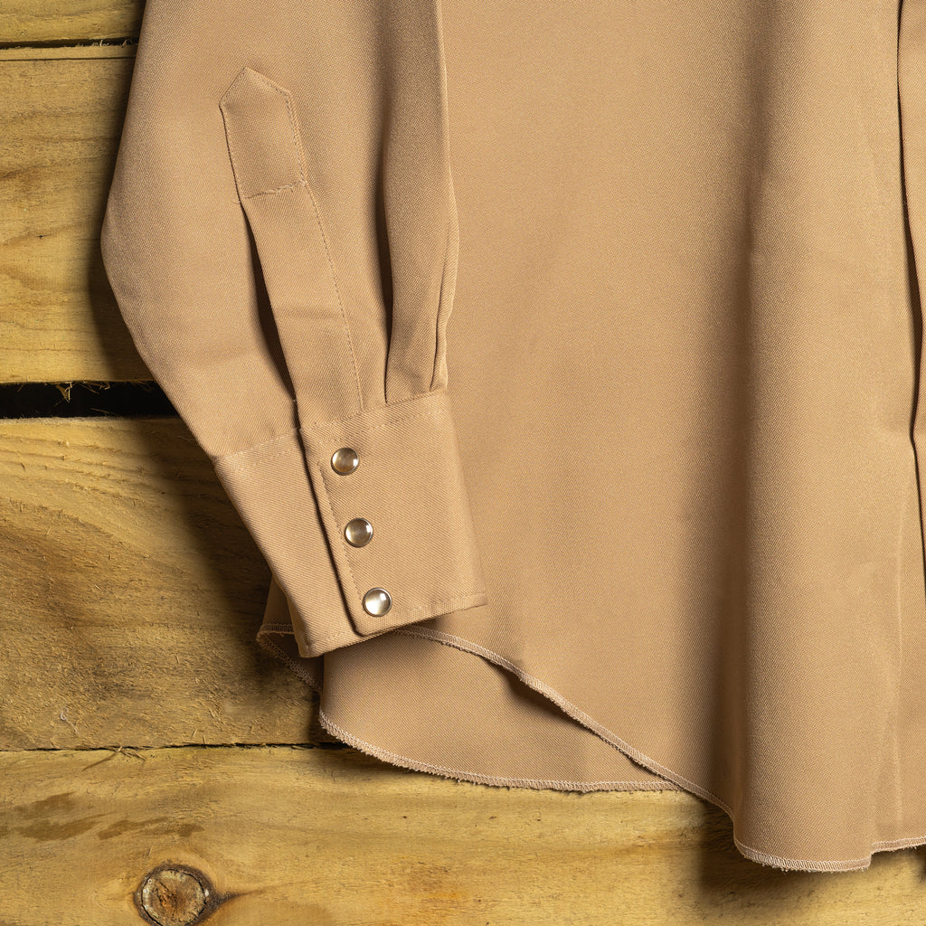 H Bar C California Ranchwear Beige Bibbed Cowboy Shirt – XL