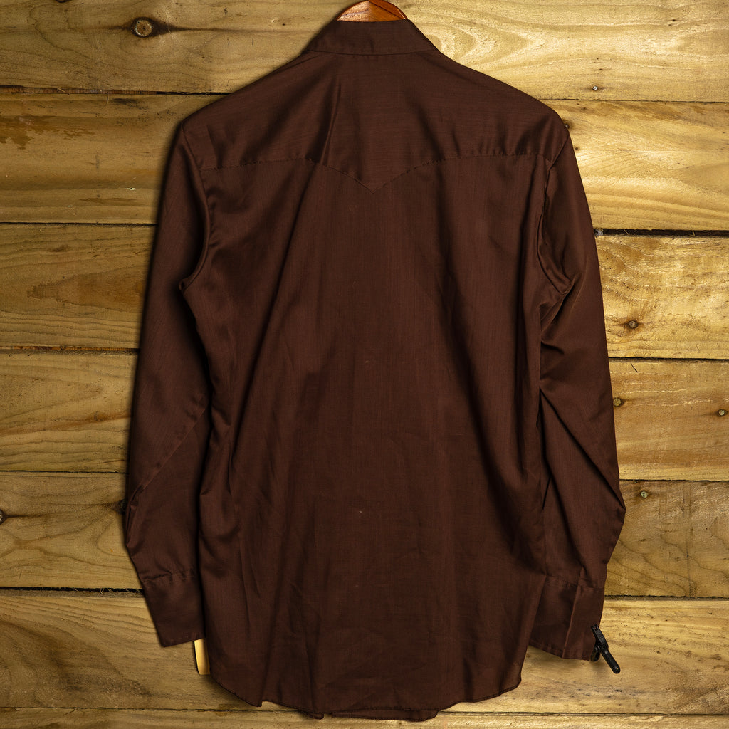 Vintage 1970s NWT H Bar C California Ranchwear Longtail Bibbed Check Western Shirt | Size M