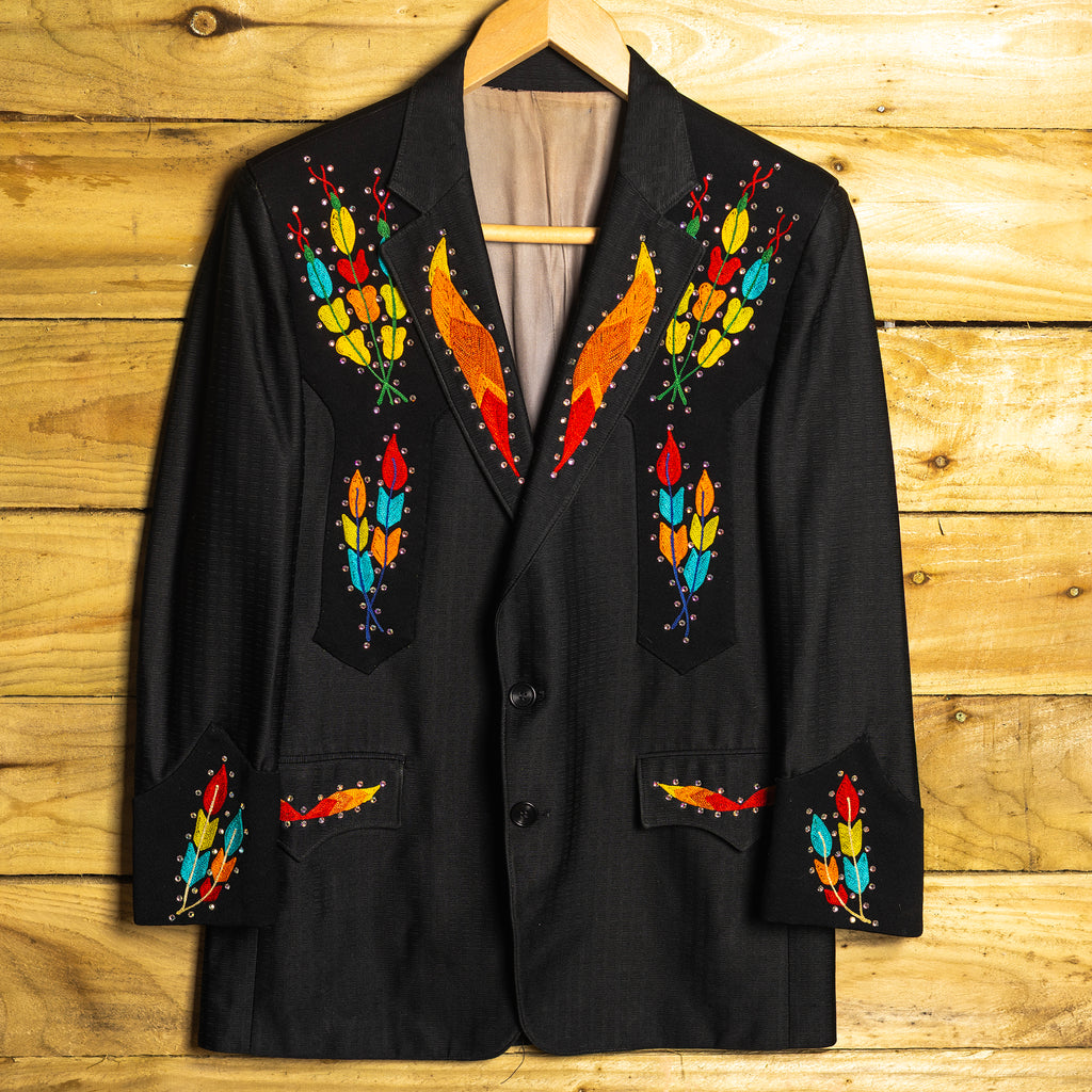 Rare 1950s H Bar C California Ranchwear Embroidered Linen Western Jacket - Museum Quality