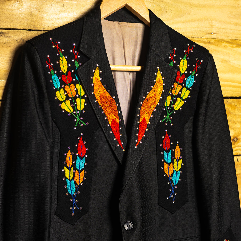Rare 1950s H Bar C California Ranchwear Embroidered Linen Western Jacket - Museum Quality
