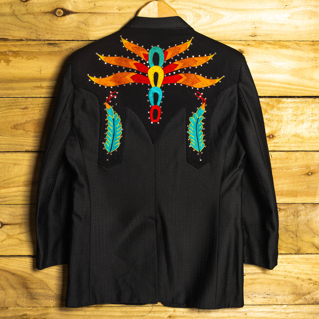Rare 1950s H Bar C California Ranchwear Embroidered Linen Western Jacket - Museum Quality