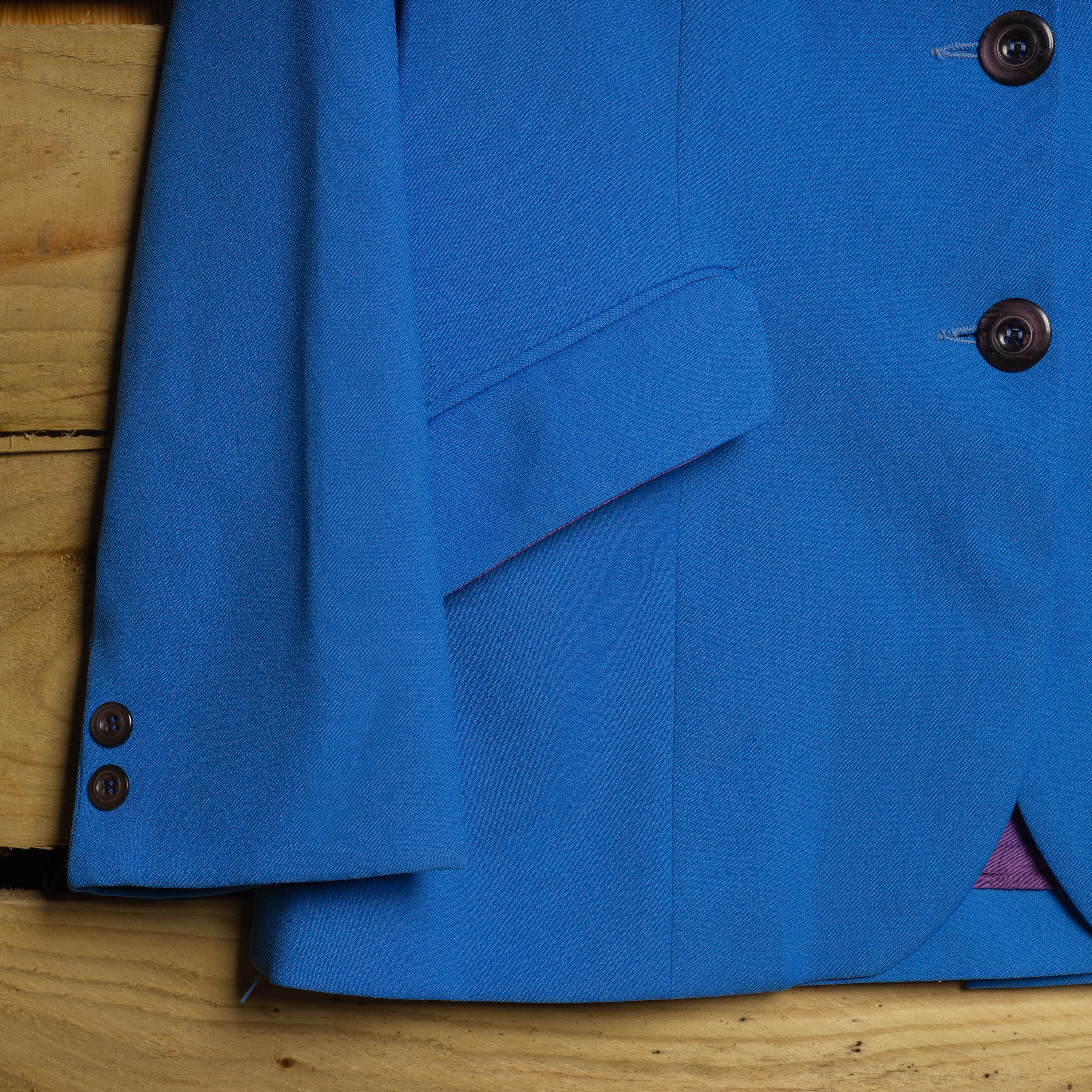 1970s Vintage H Bar C California Ranchwear Blue Western Blazer Jacket XS 6-8