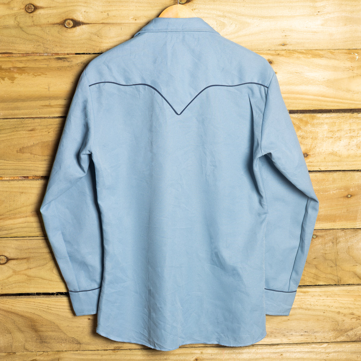 Vintage H Bar C Blue Floral Embroidered Western Shirt, M
