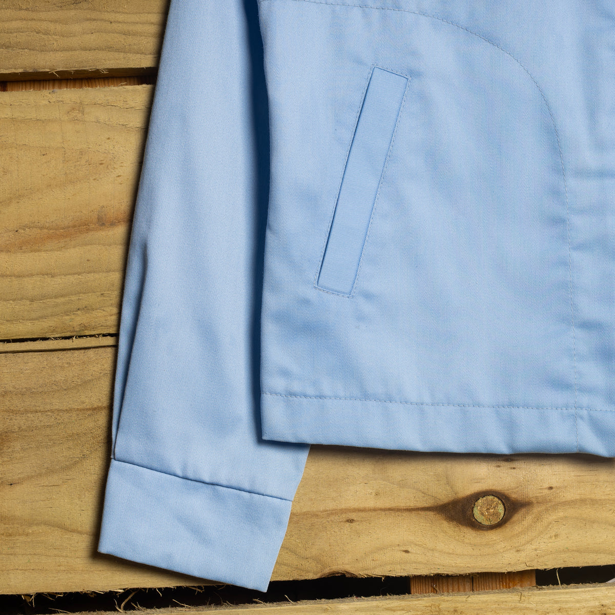 1970s Vintage H Bar C Blue Zip-Up Western Jacket, Size 12