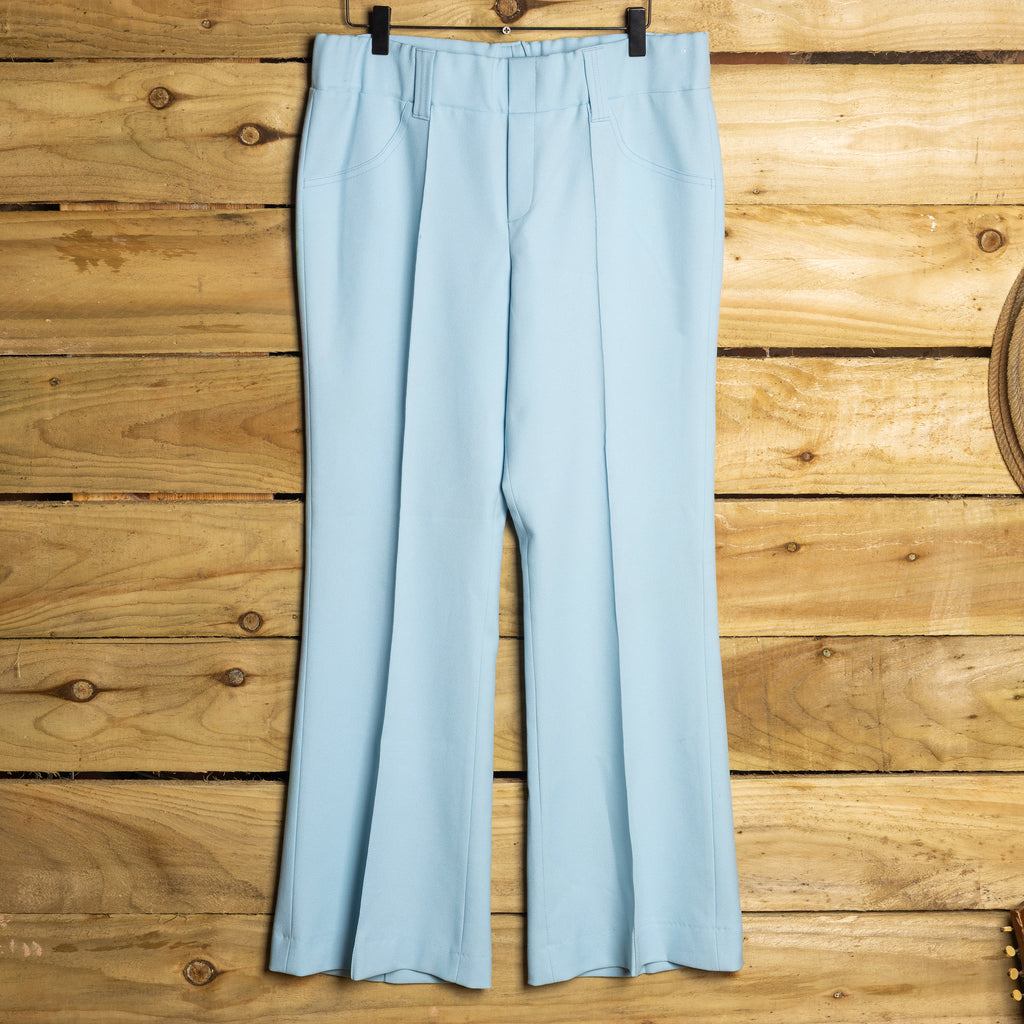 Vintage H Bar C Light Blue Western Trousers – M / 12–14