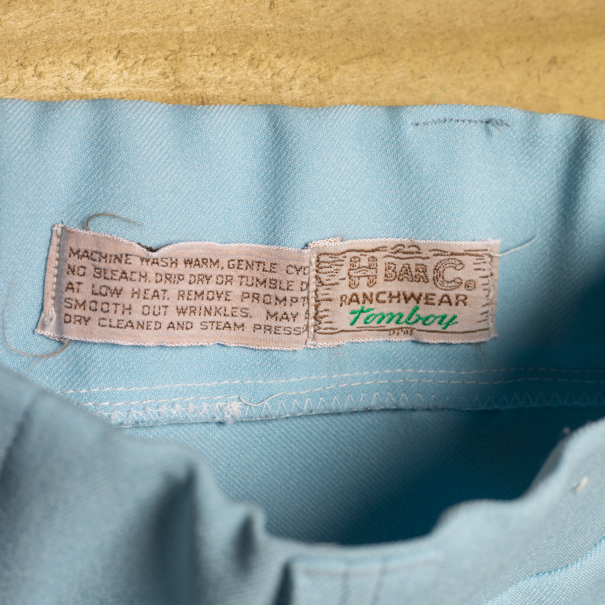 Vintage H Bar C Light Blue Western Trousers – M / 12–14