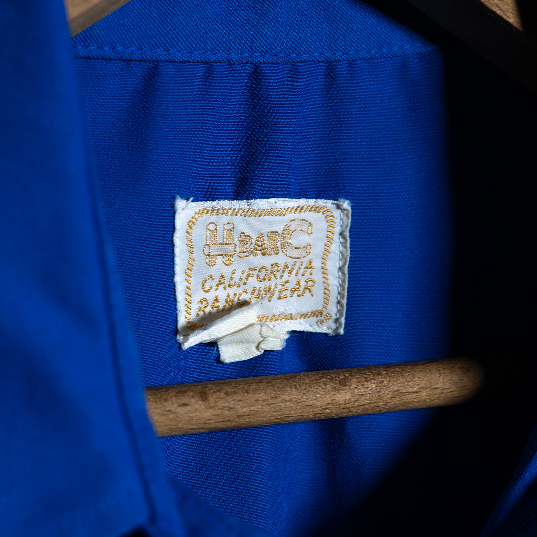 Vintage H Bar C California Ranchwear Blue Embroidered Western Shirt XL