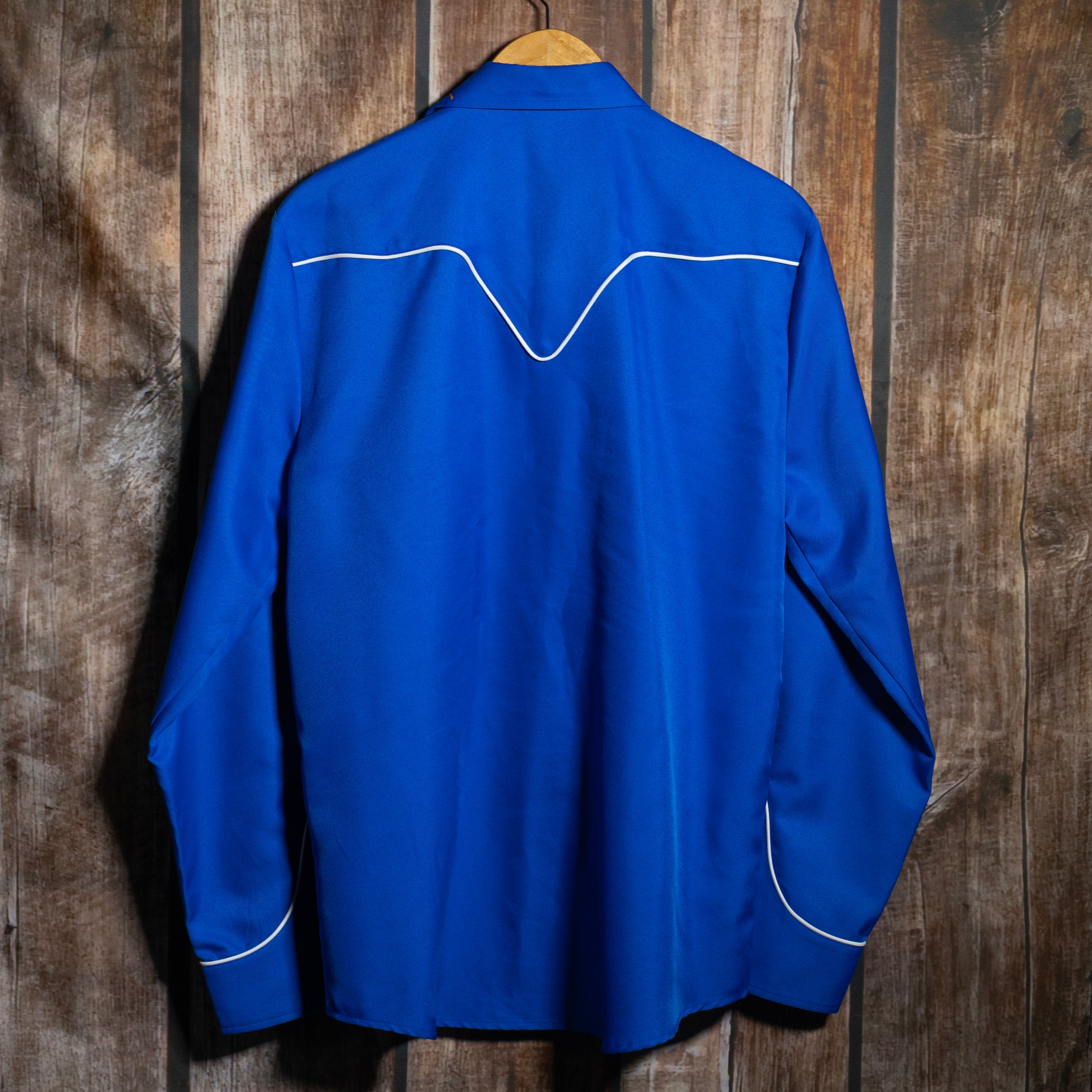 H Bar C California Ranchwear Blue Embroidered Western Shirt L