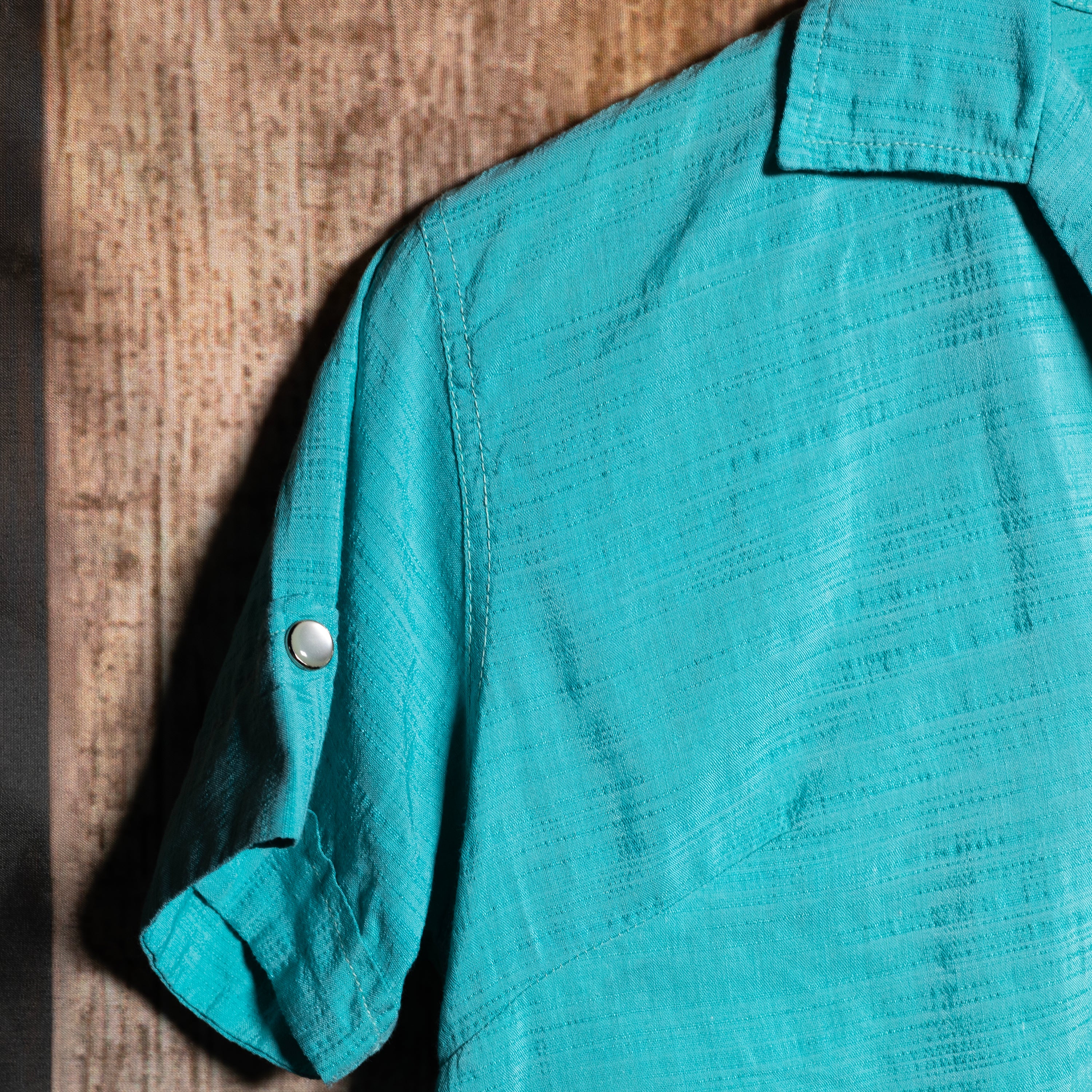 Vintage H Bar C Ranchwear Turquoise Western Blouse S/8