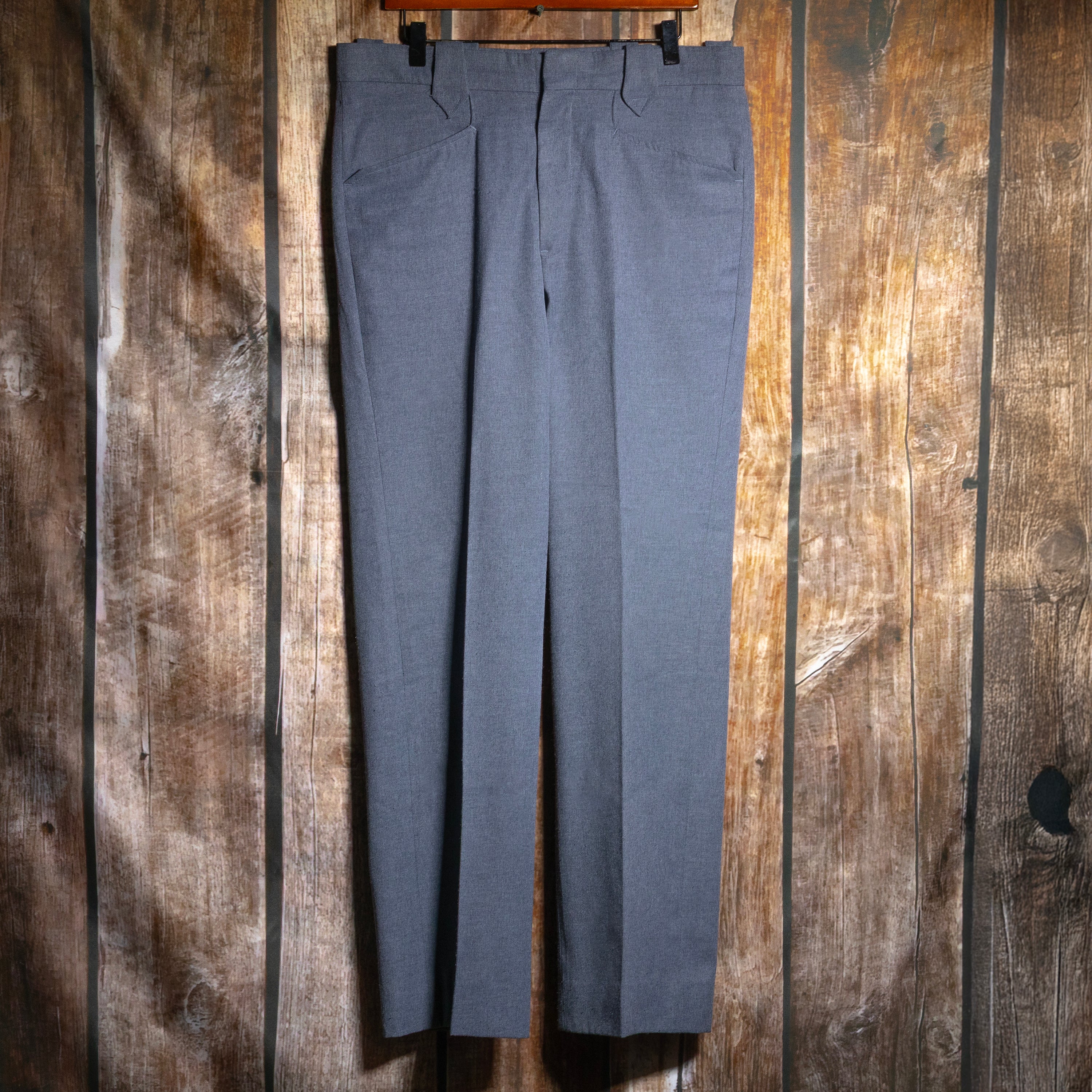 Vintage 1970s H Bar C California Ranchwear Grey Trousers W35" x L33"