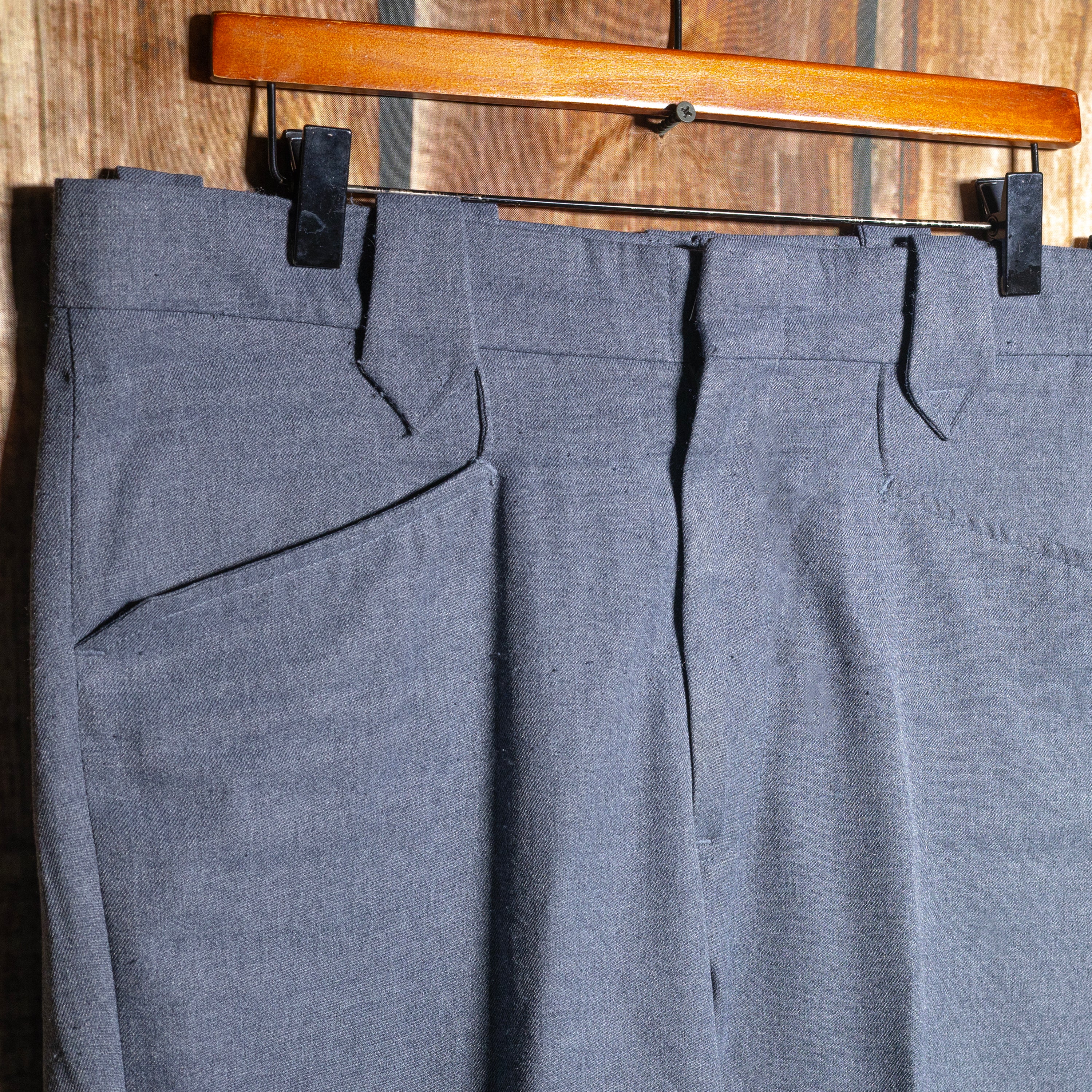 Vintage 1970s H Bar C California Ranchwear Grey Trousers W35" x L33"