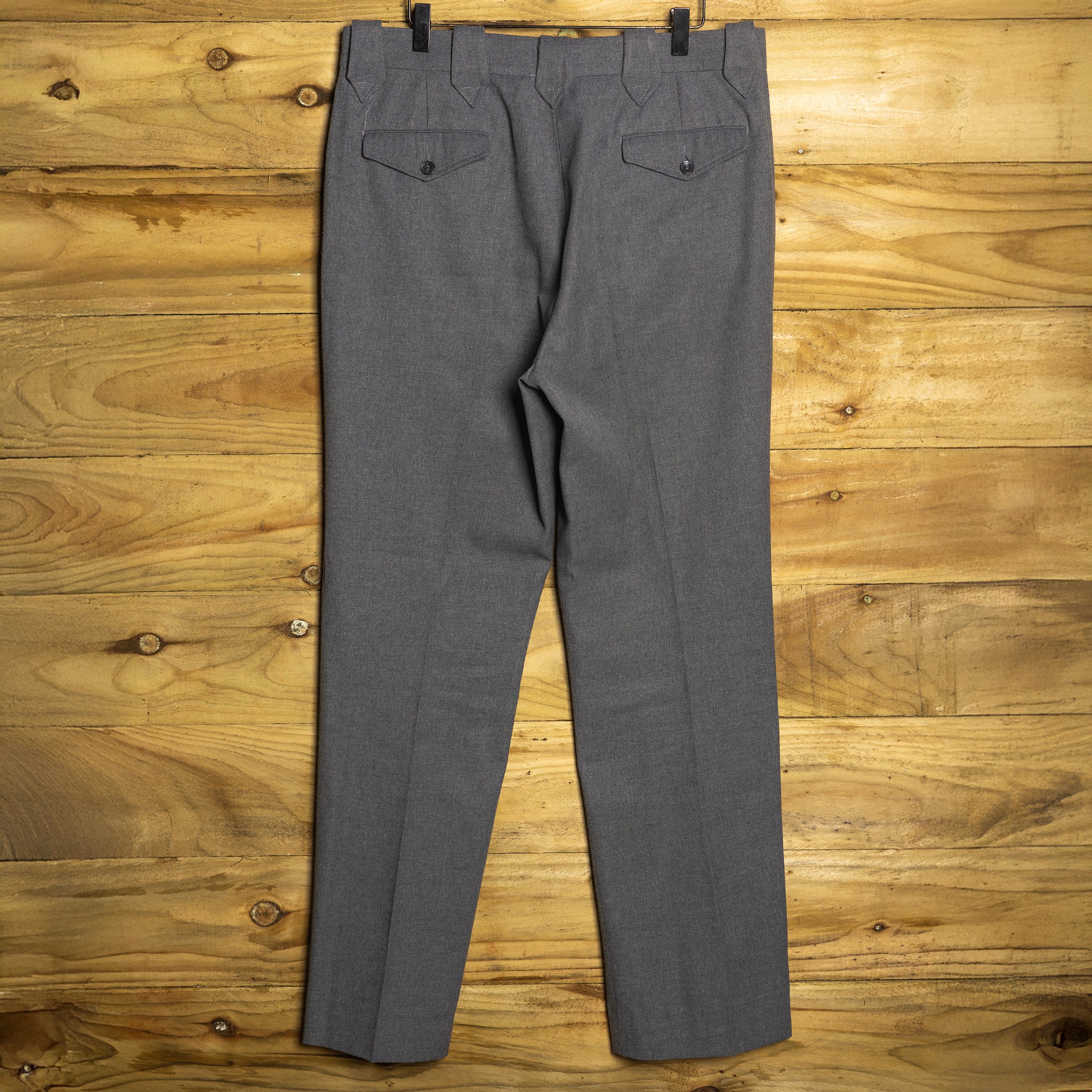 Vintage 1970s H Bar C California Ranchwear Grey Trousers W35" x L33"