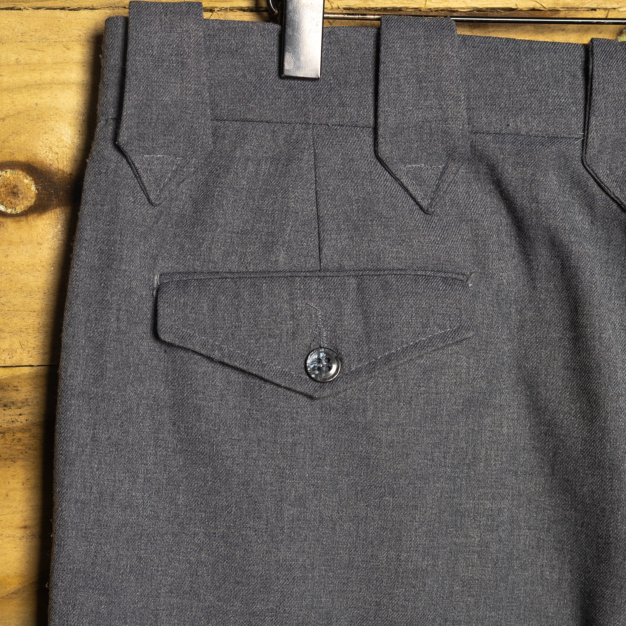 Vintage 1970s H Bar C California Ranchwear Grey Trousers W35" x L33"