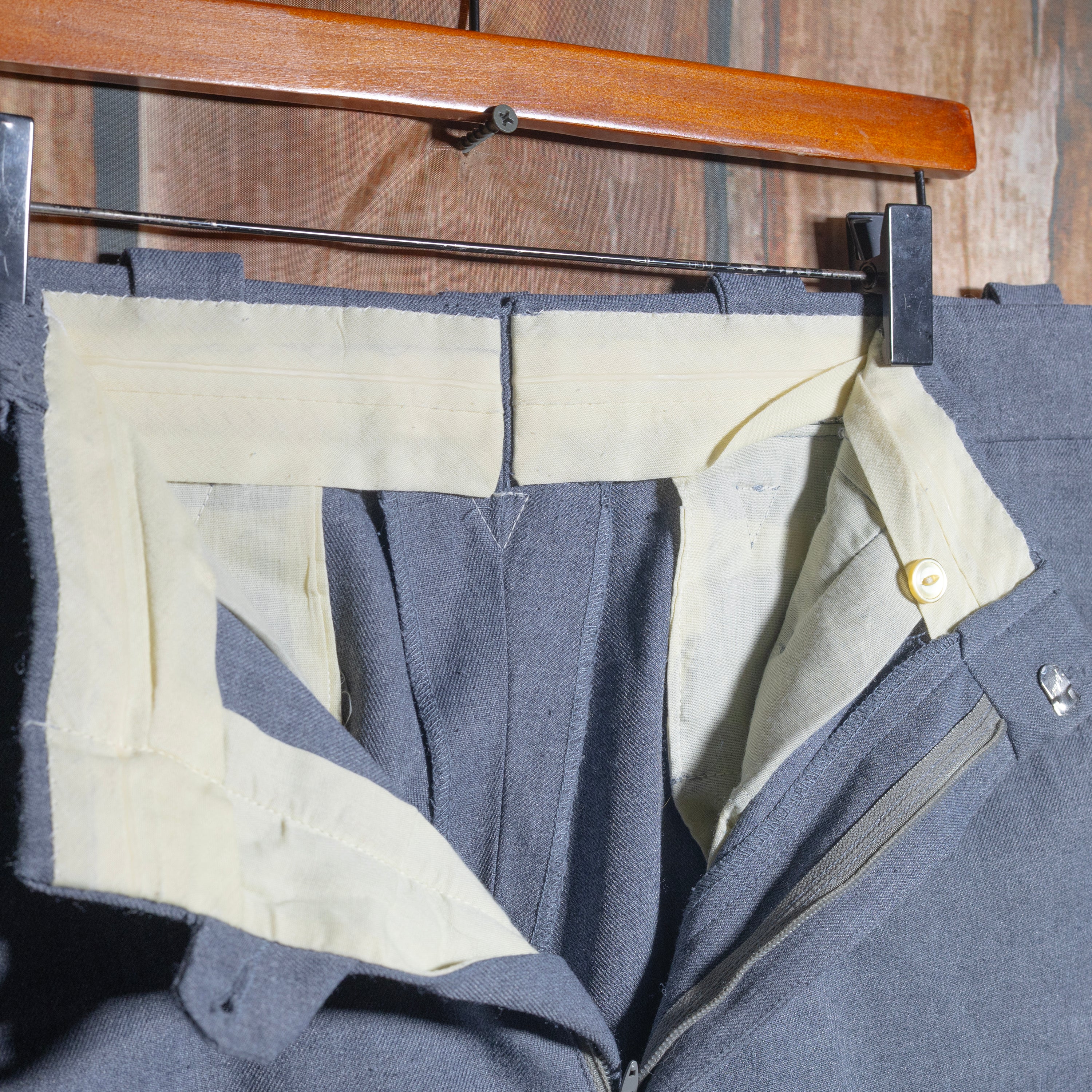 Vintage 1970s H Bar C California Ranchwear Grey Trousers W35" x L33"