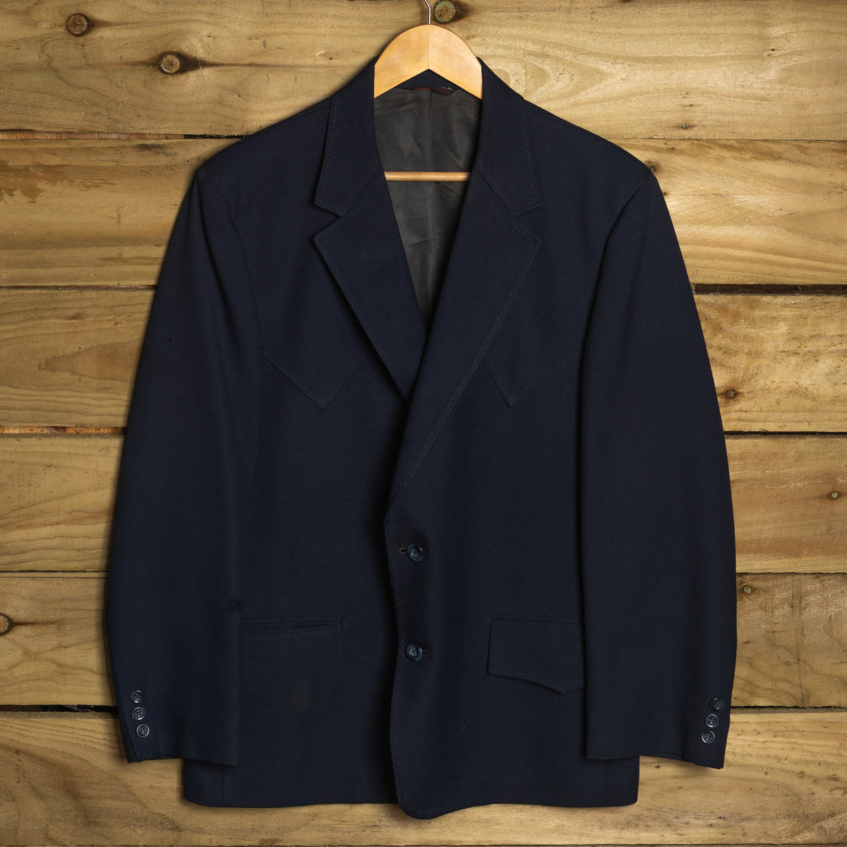 1970s H Bar C California Ranchwear Navy Western Sports Coat – M