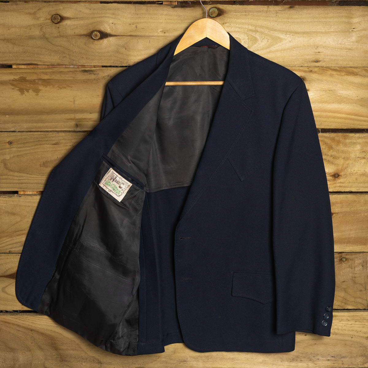 1970s H Bar C California Ranchwear Navy Western Sports Coat – M