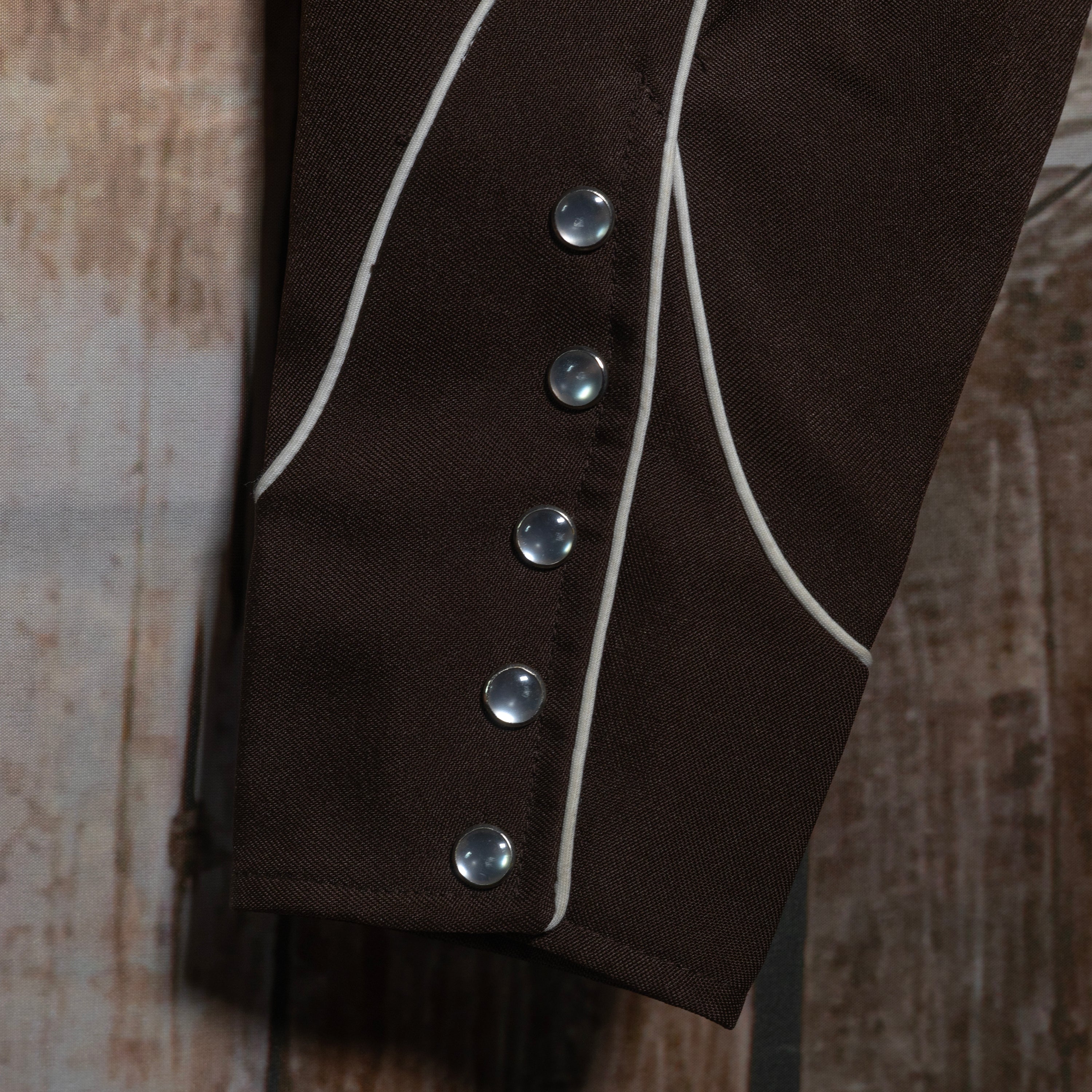 1970s Vintage H Bar C California Ranchwear Brown Embroidered Western Shirt