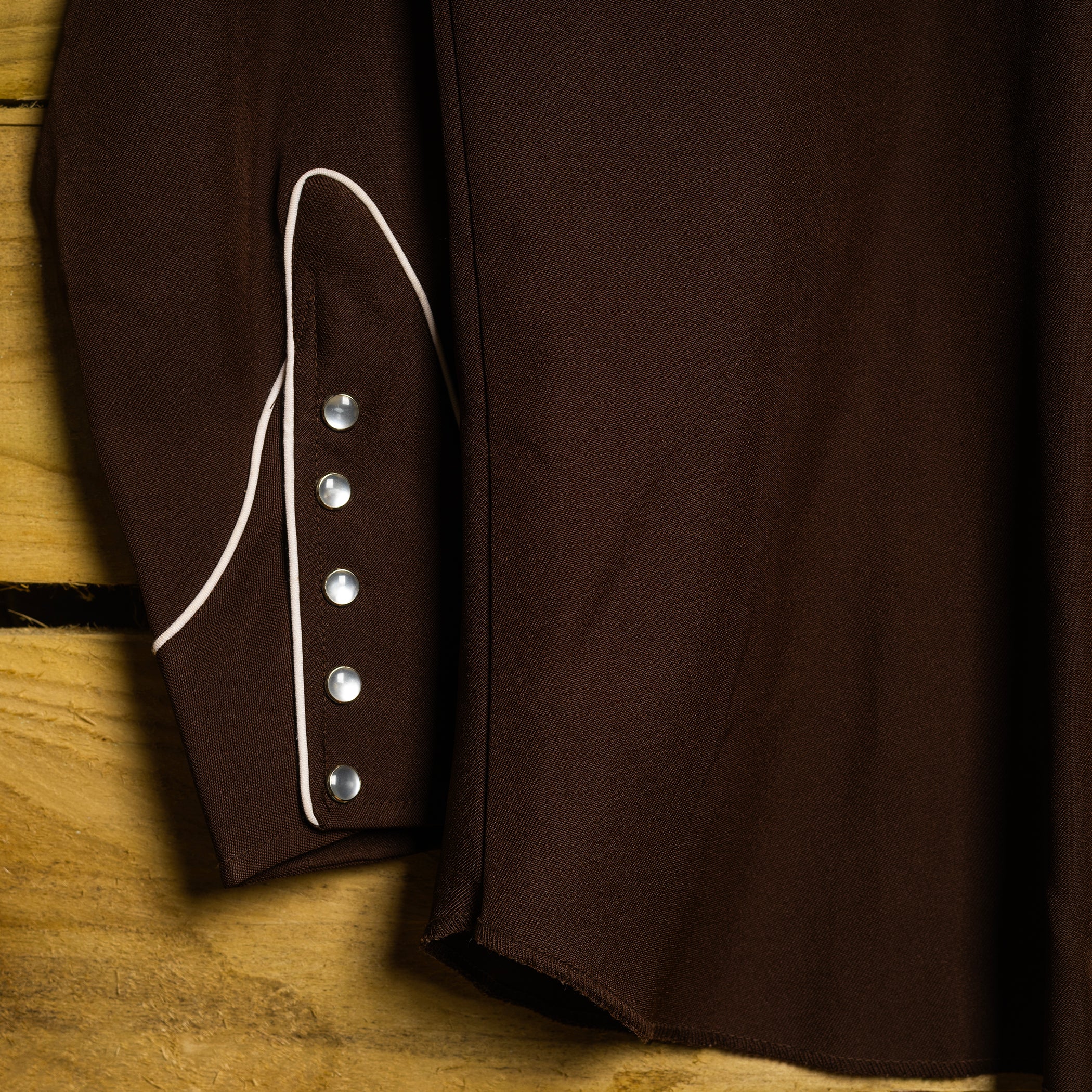 H Bar C California Ranchwear Brown Royal Flush Pearl Snap Western Shirt – 1970s Vintage L