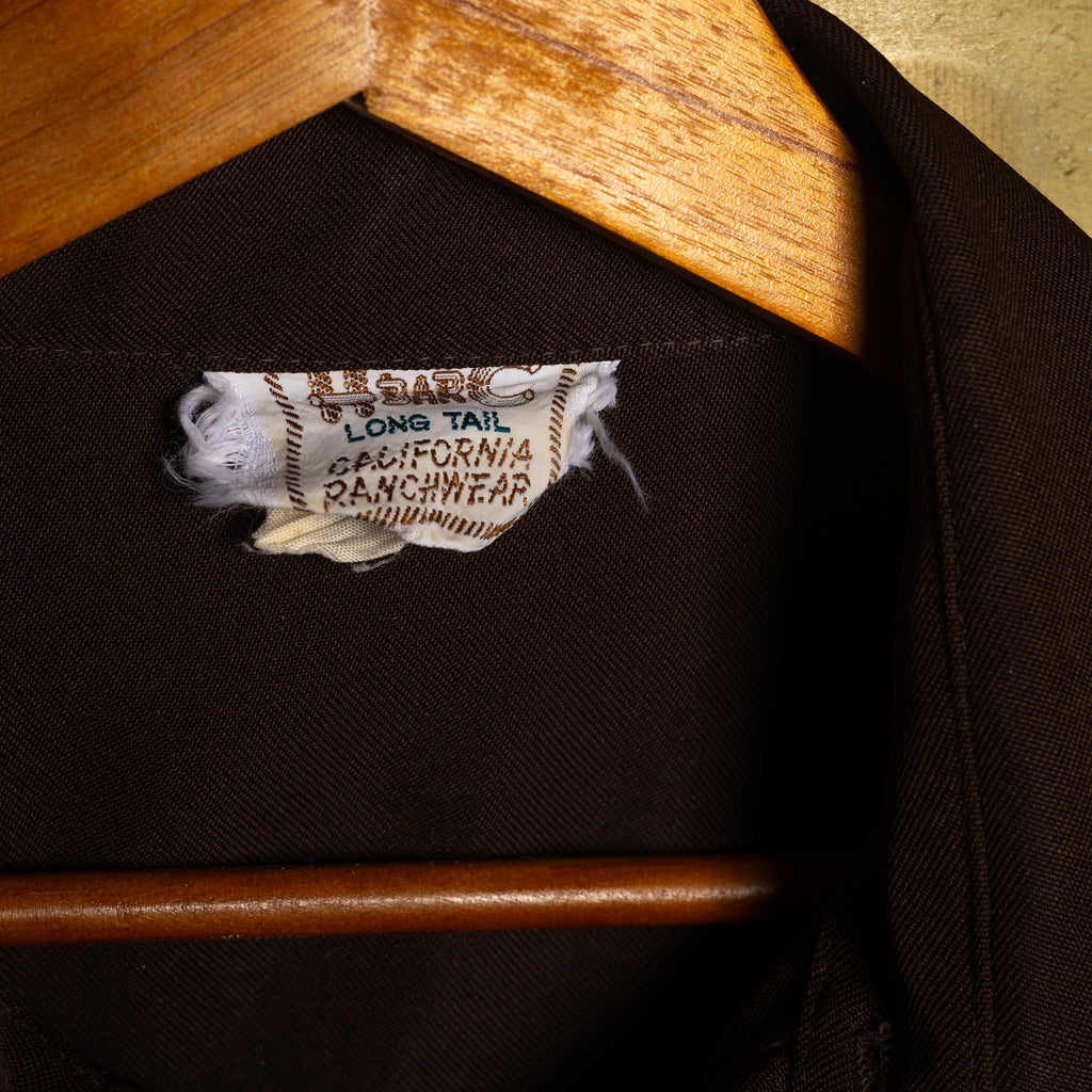 Vintage H Bar C California Ranchwear Embroidered Brown Western Shirt M