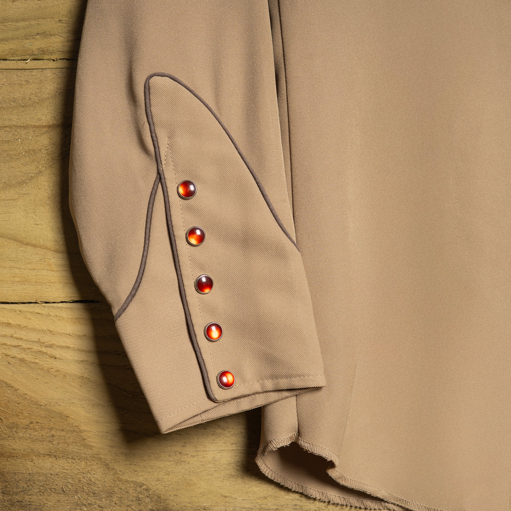 Vintage H Bar C California Ranchwear Brown Embroidered Western Shirt M