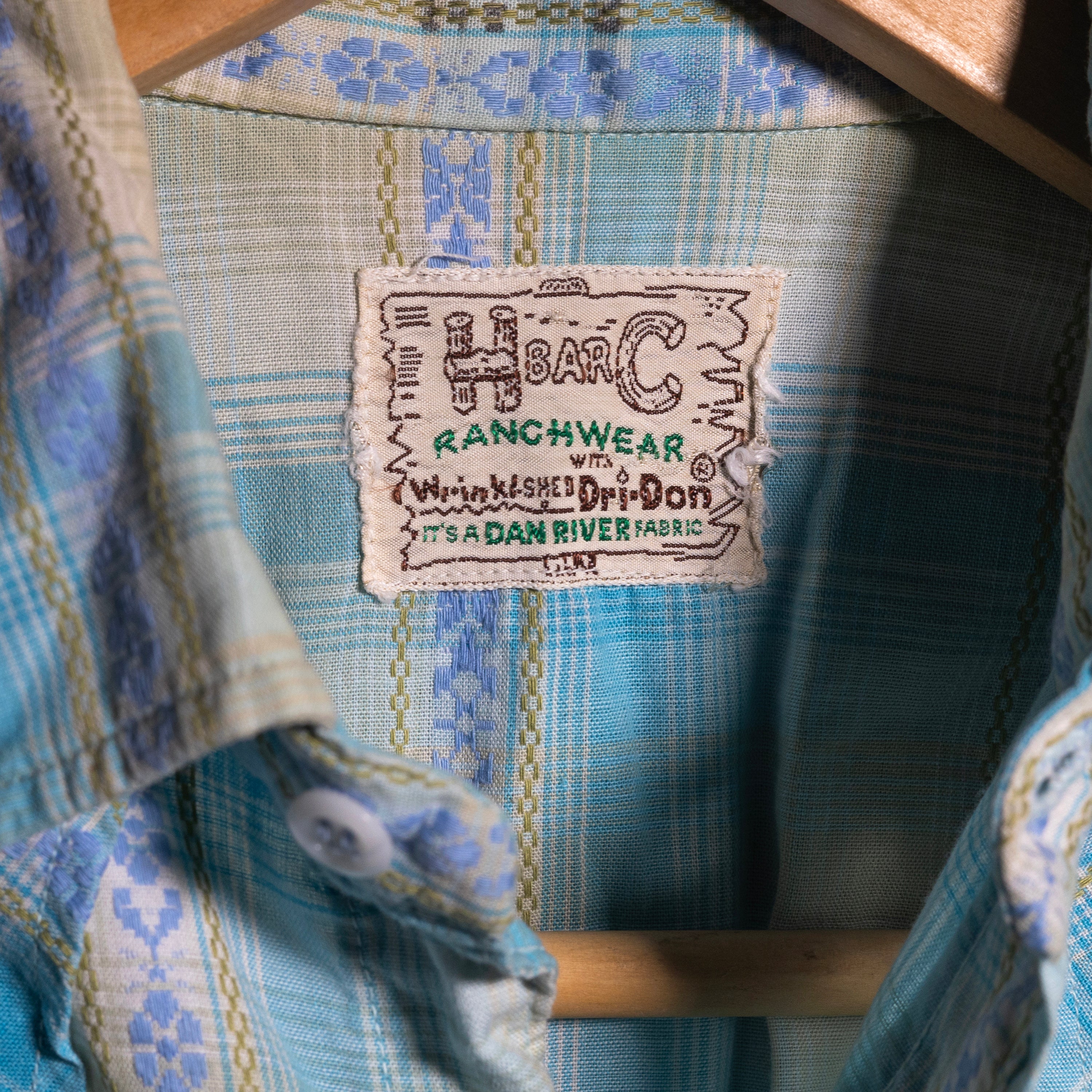 Vintage H Bar C California Ranchwear Check Dan River Fabric Western Shirt