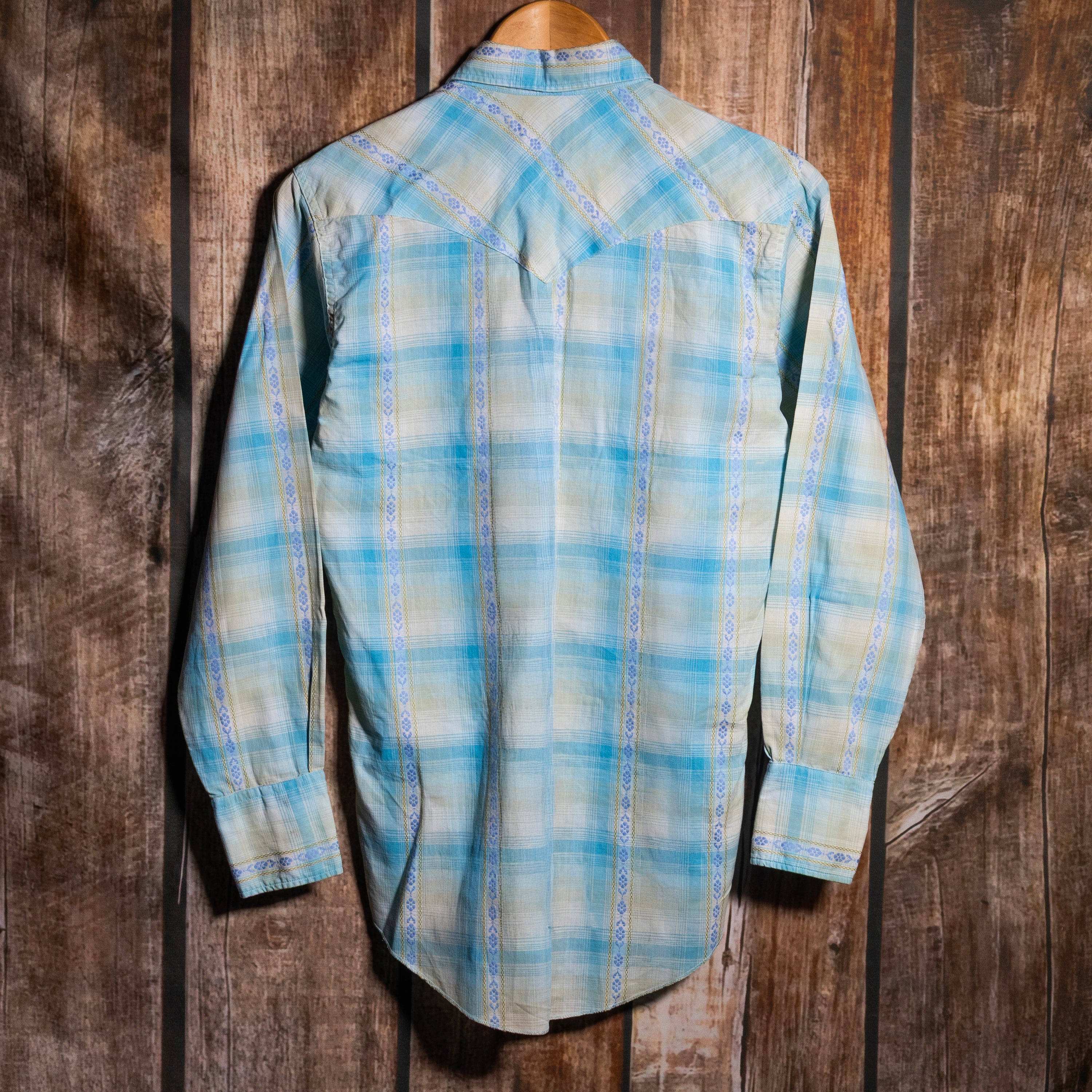 Vintage H Bar C California Ranchwear Check Dan River Fabric Western Shirt