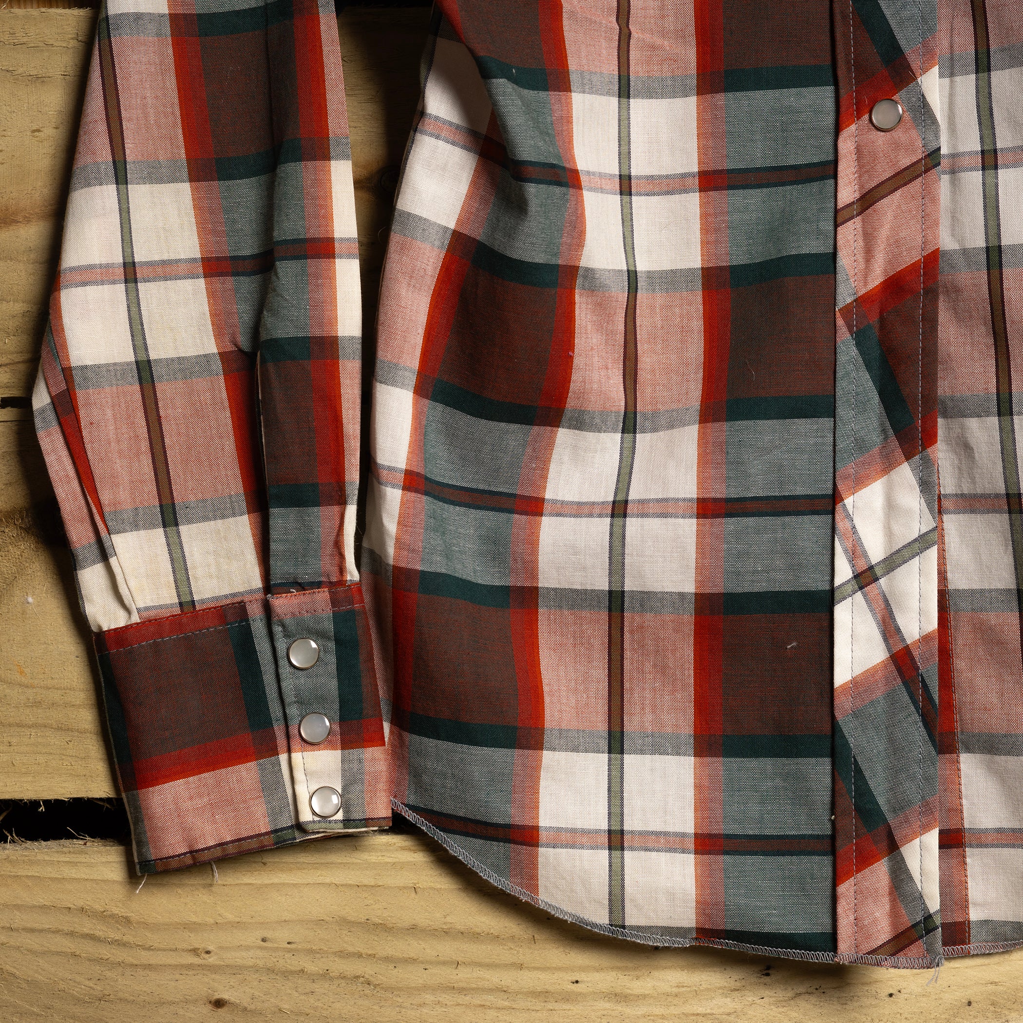 Vintage H Bar C California Ranchwear Plaid Cowgirl Shirt – Pearl Snaps, Size 10-12