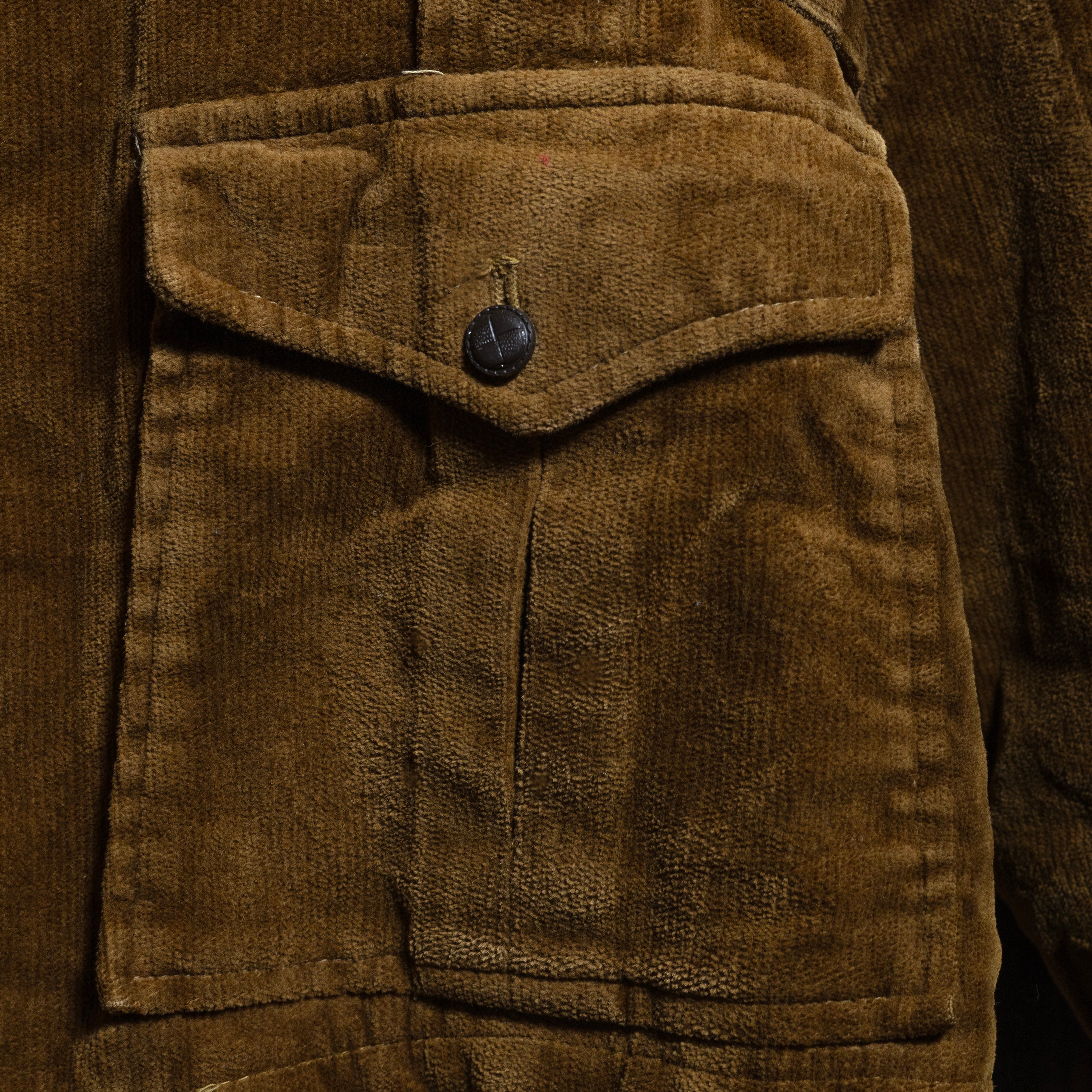 Vintage 1970s H Bar C California Ranchwear Mens Cord Sherpa Lined Jacket L