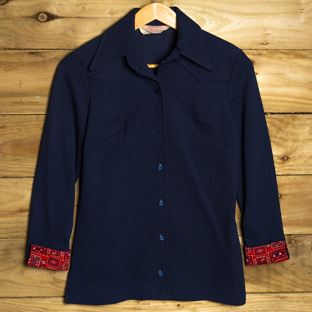 Vintage H Bar C California Ranchwear Women's Blue Western Blazer - Permanent Line - Size S
