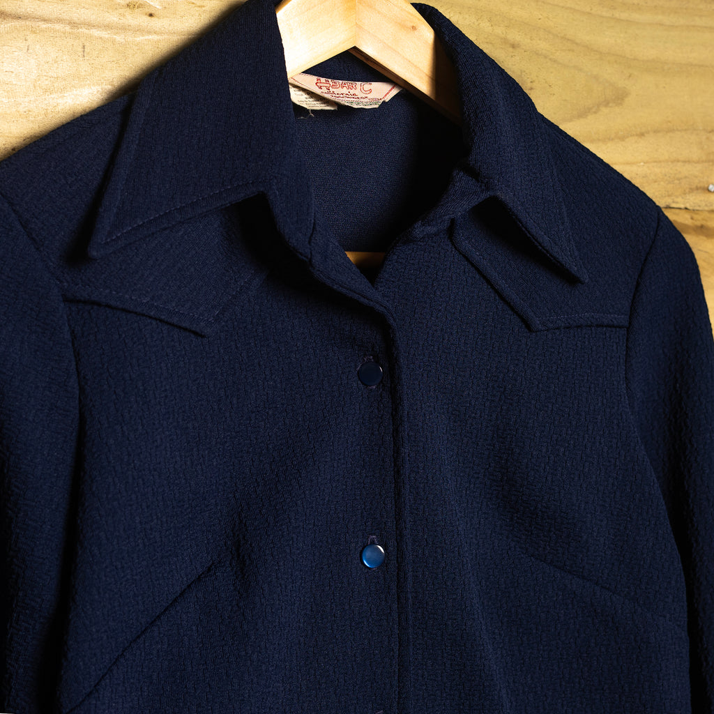 Vintage H Bar C California Ranchwear Women's Blue Western Blazer - Permanent Line - Size S