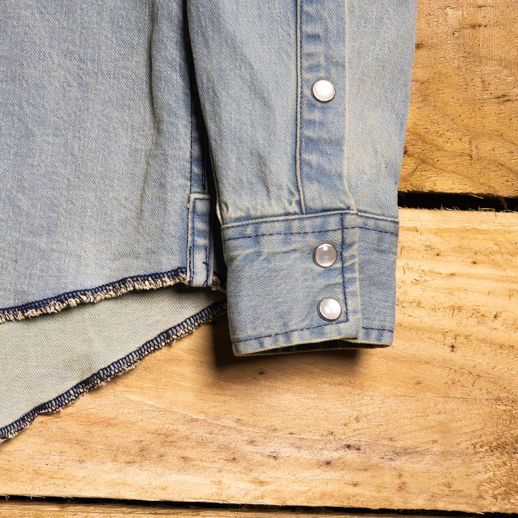 H Bar C California Ranchwear Blue Denim Cowboy Shirt – M